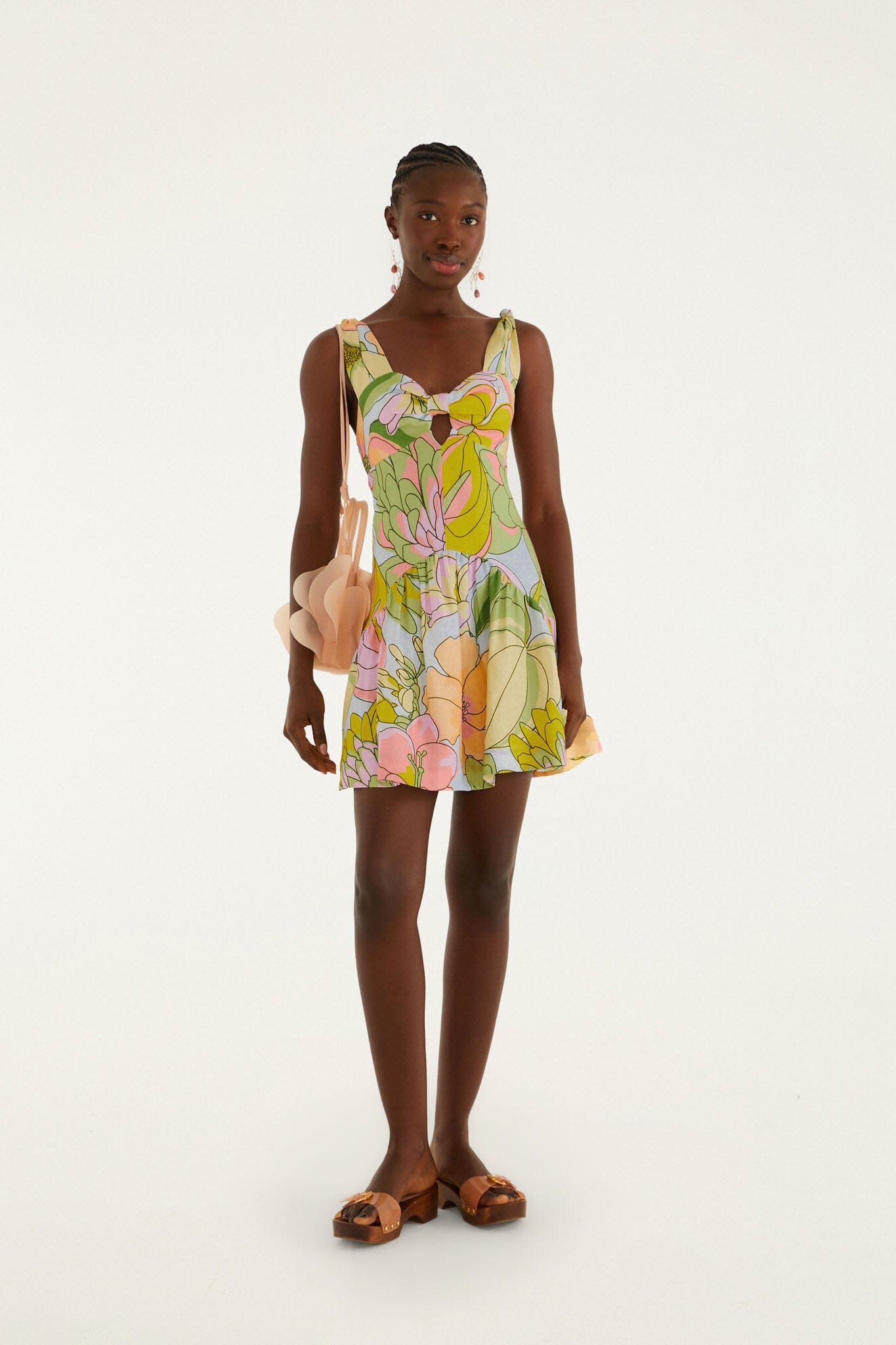 Light Blue Spring Affair Cut-Out  Mini Dress