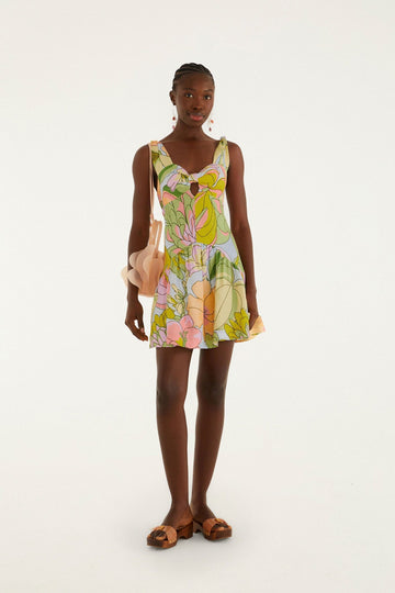Light Blue Spring Affair Cut-Out  Mini Dress
