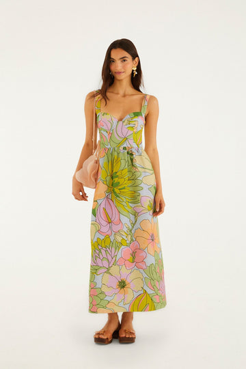 Light Blue Spring Affair  Maxi Dress
