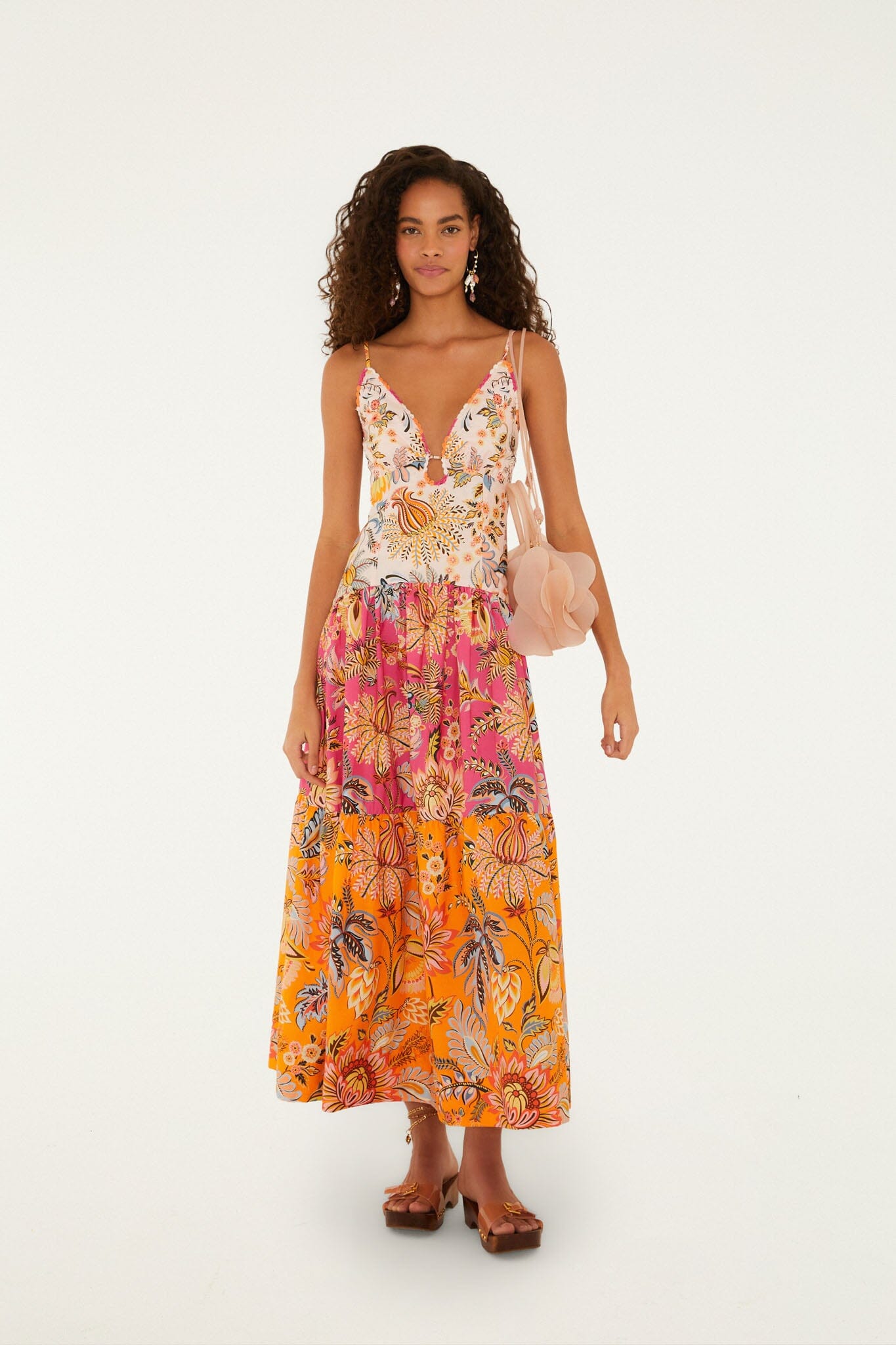 Multicolor Ligia Floral Mix  Maxi Dress