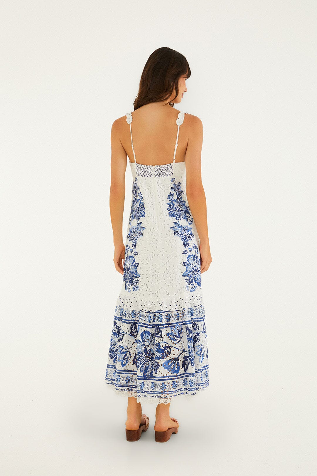 Off-White Beautiful Nature Eyelet Midi Dress