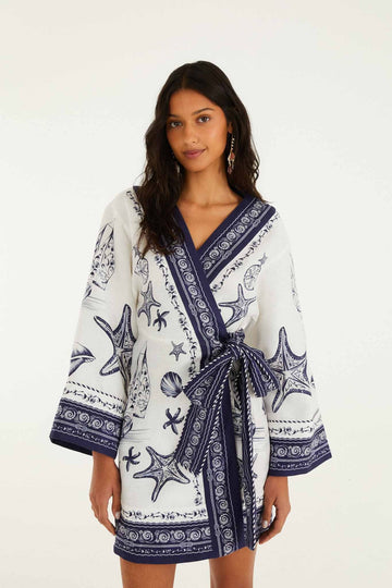 Off-White Coast Scarf  Mini Dress