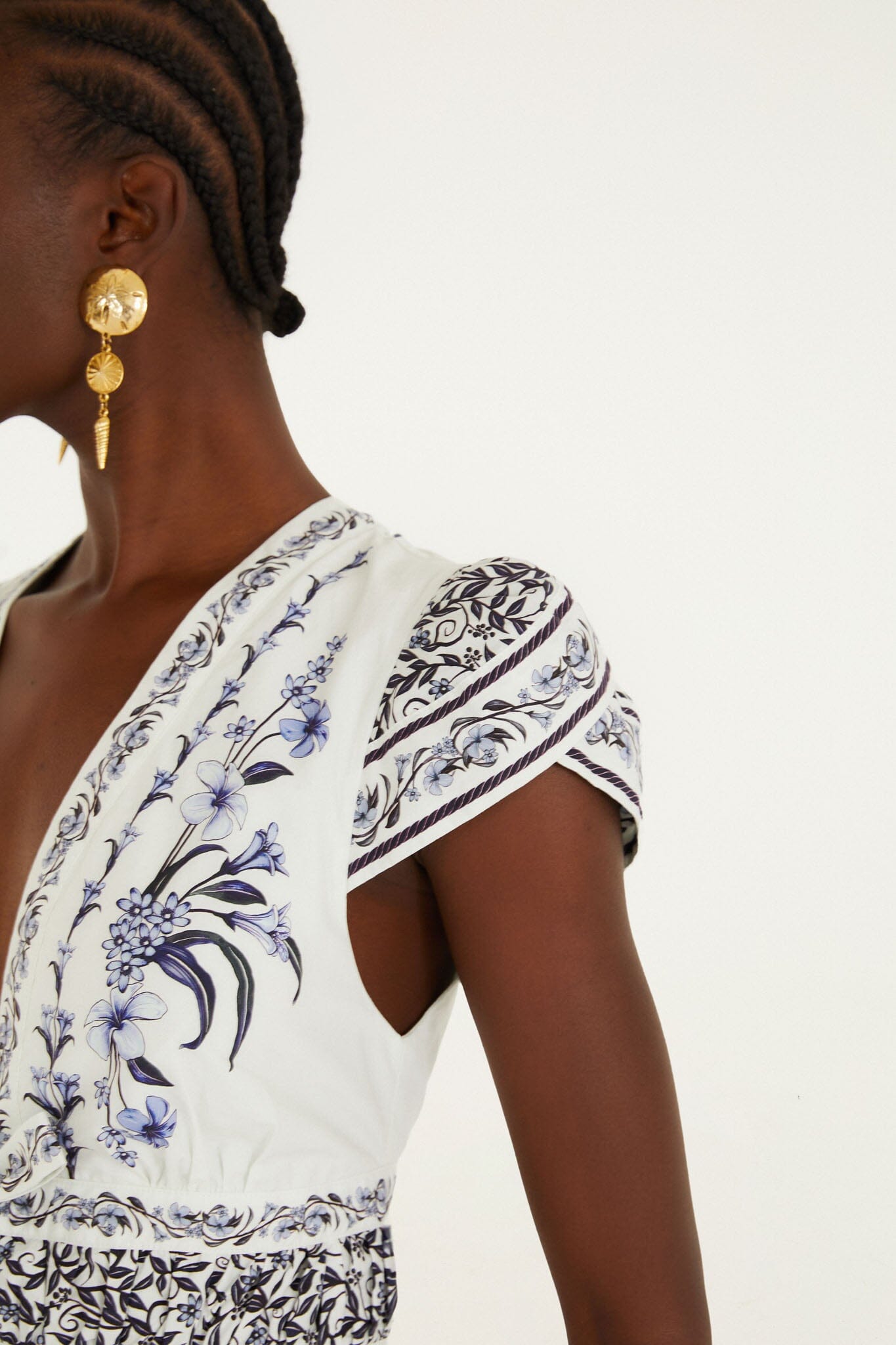 Off-White Flowers Arch Ruffled Mini Dress