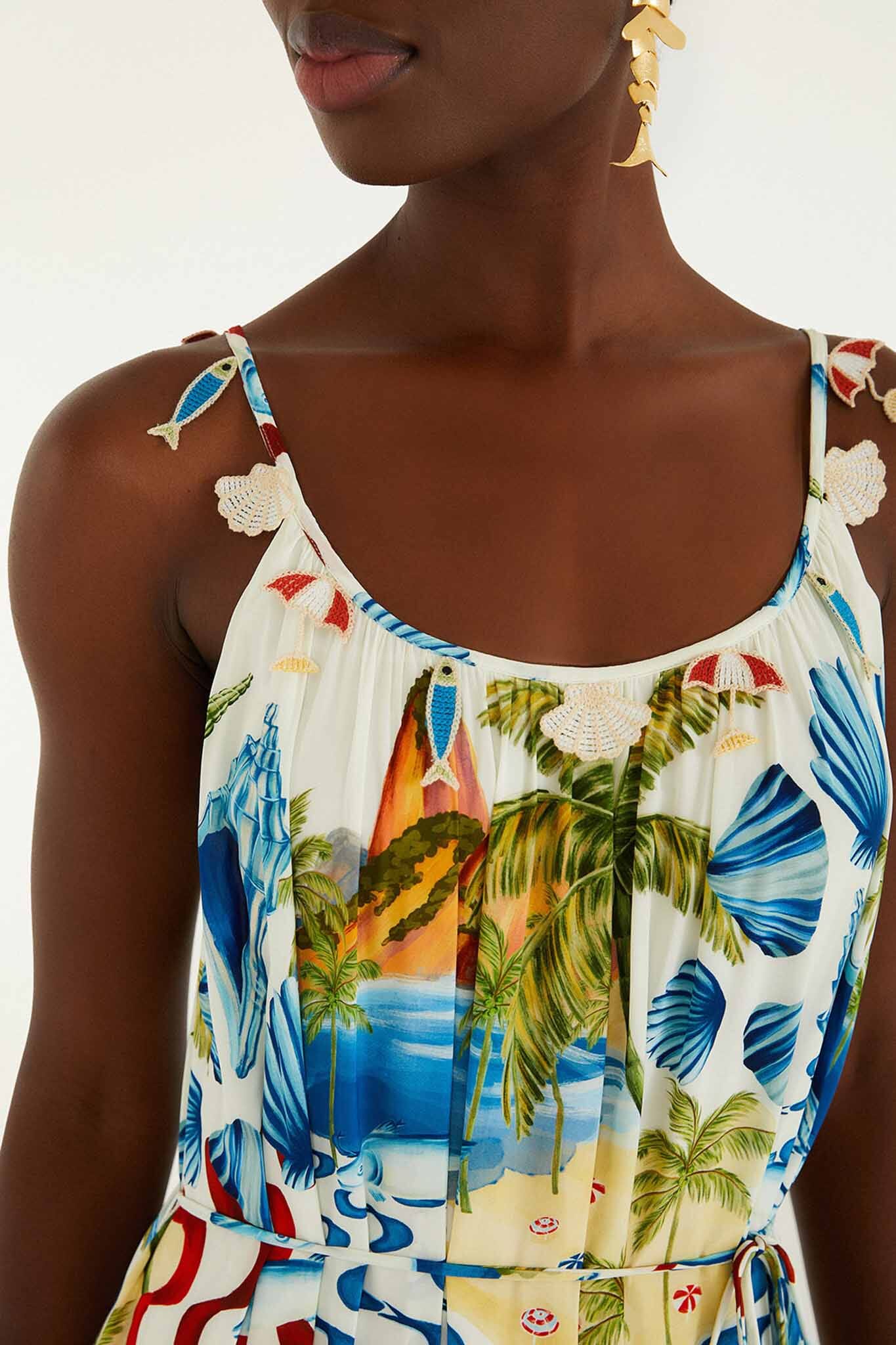 Rio Beach Off-White Maxi Dress