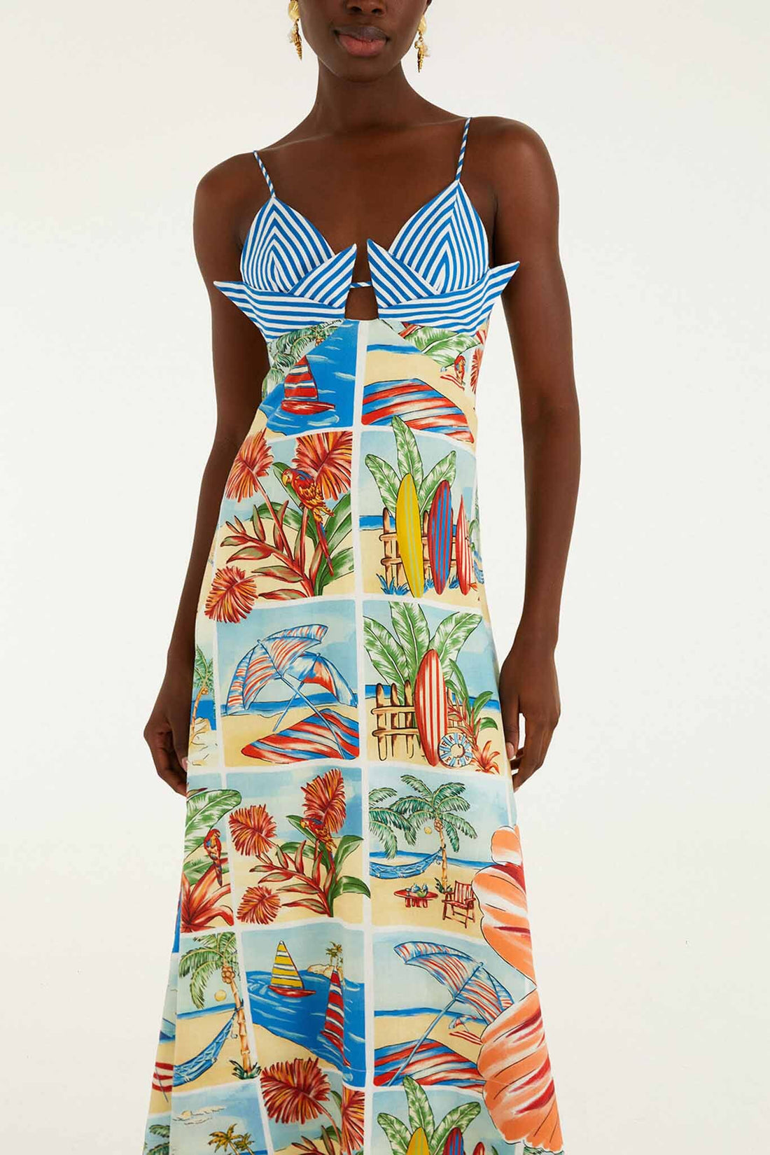 Summer Diary Multicolor Paper Boat Maxi Dress