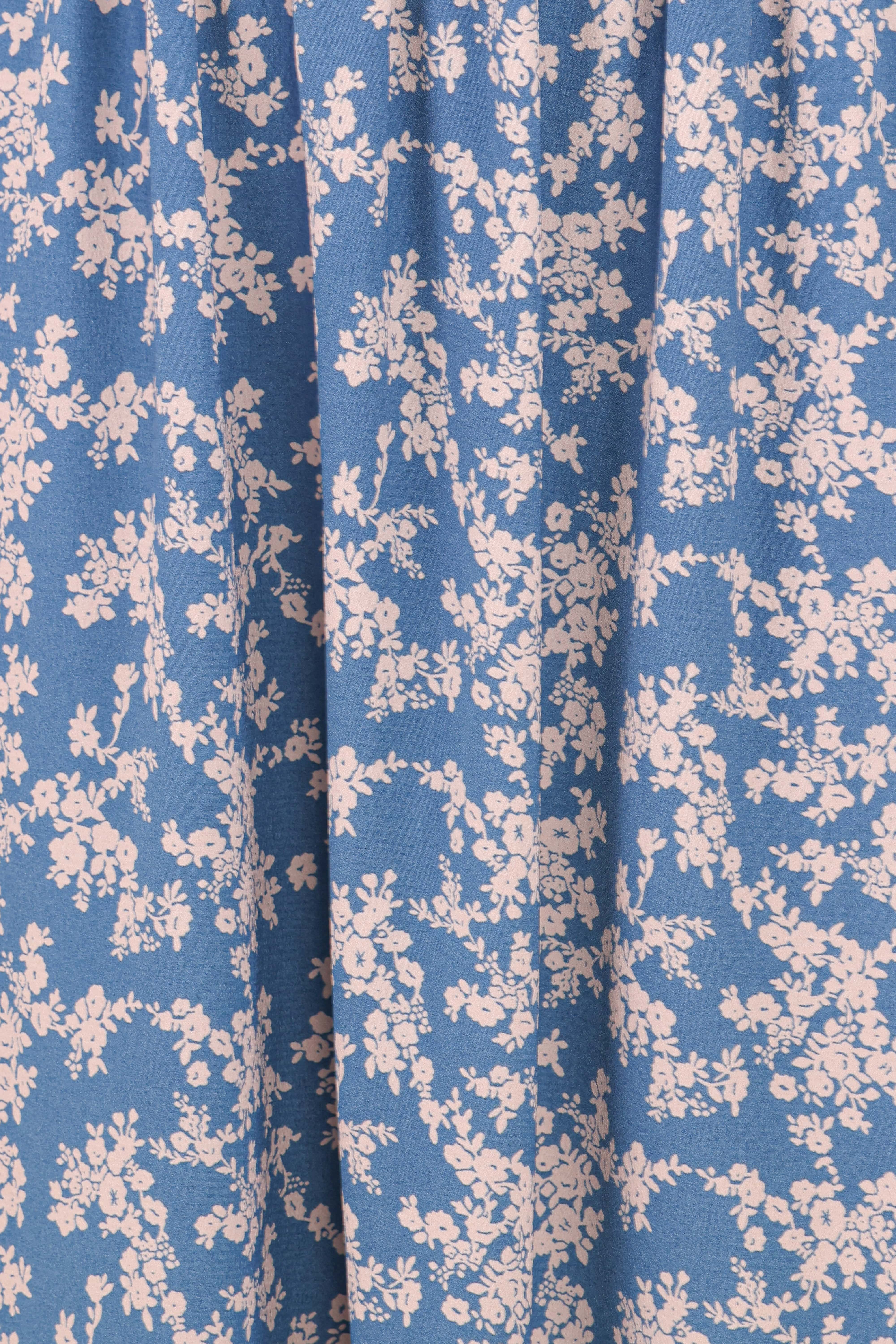 Aine Midi Dress - Blue Floral