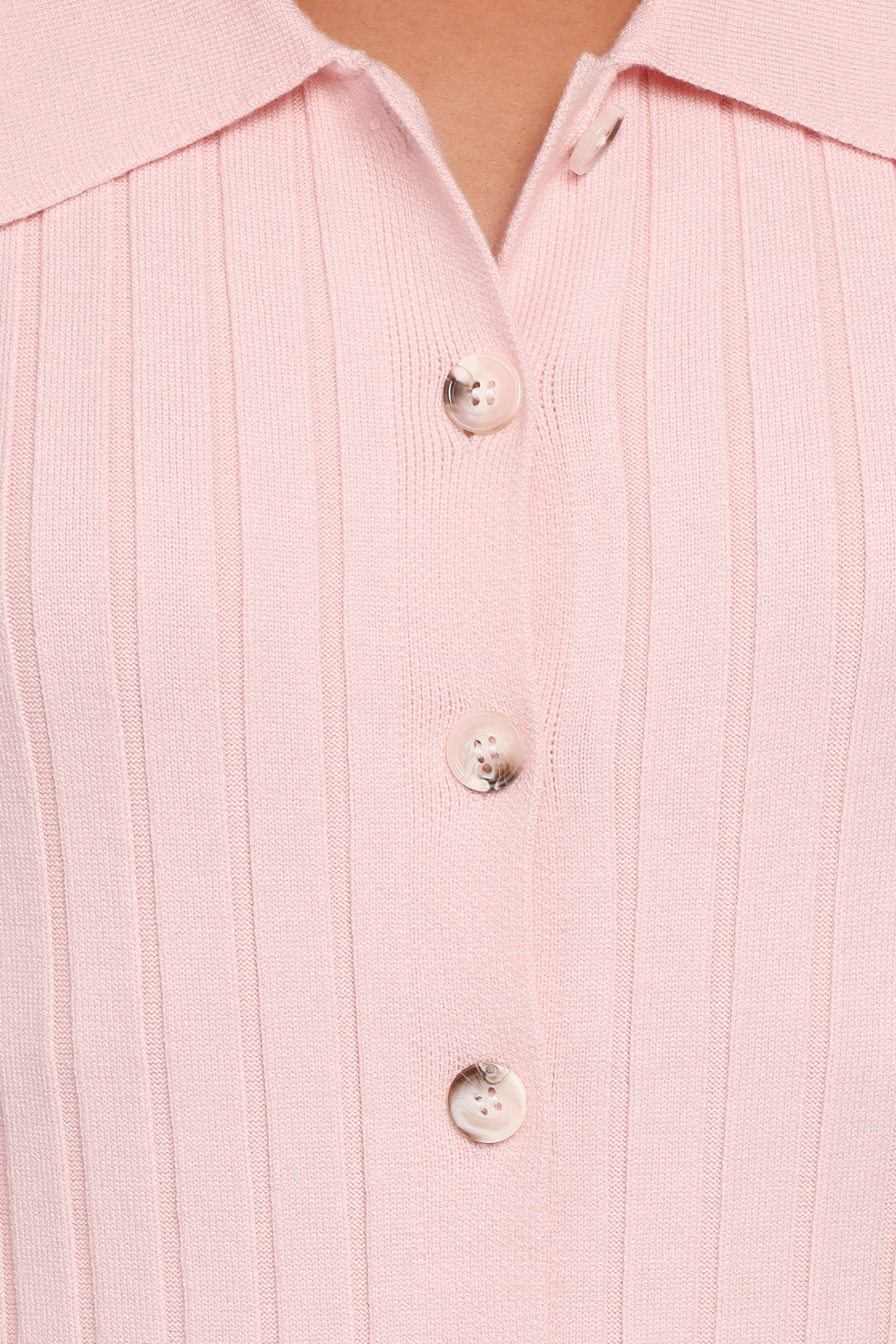 Aisha Short Sleeve Knit Midi Dress - Pink