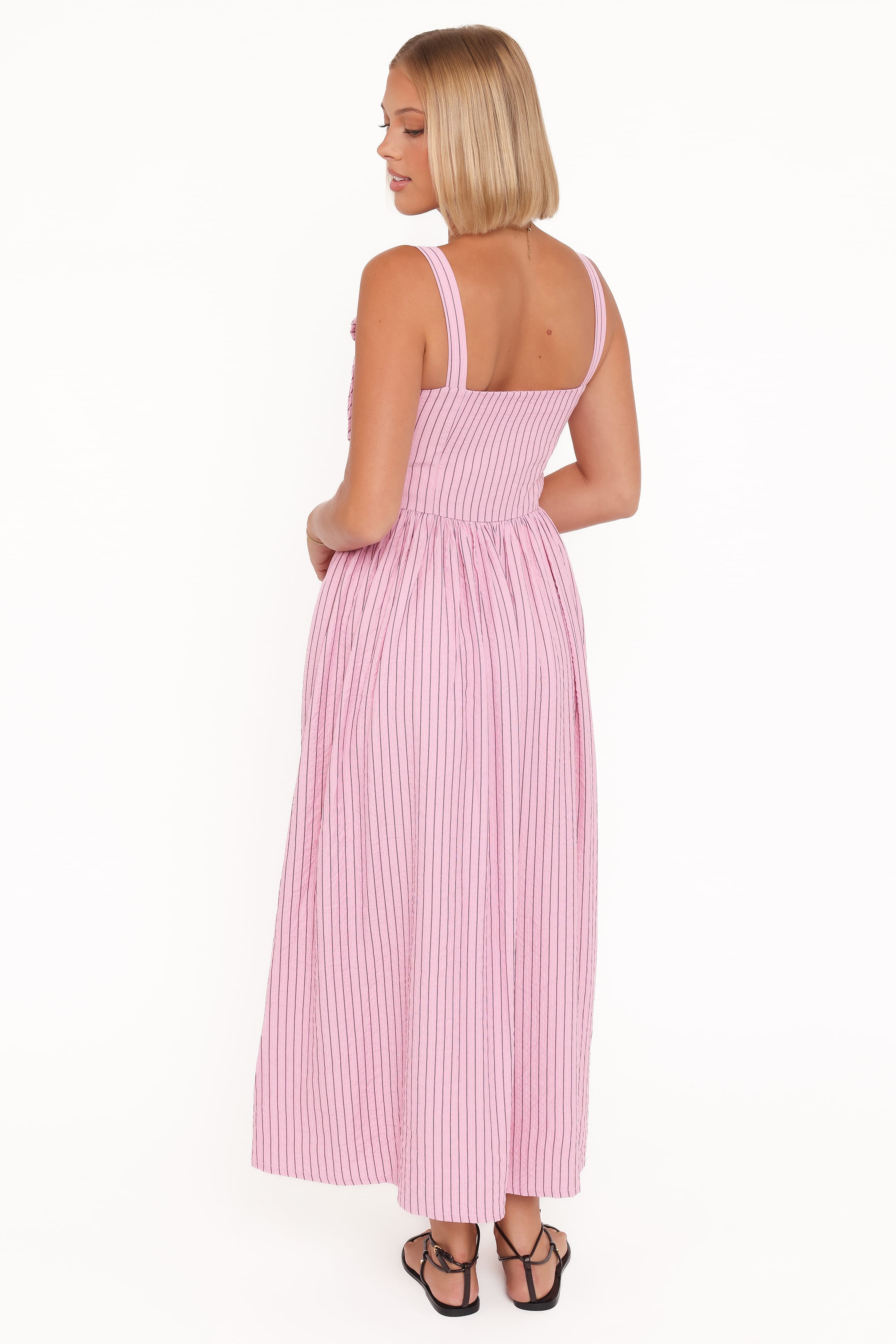 Alden Maxi Dress - Pink/White Stripe
