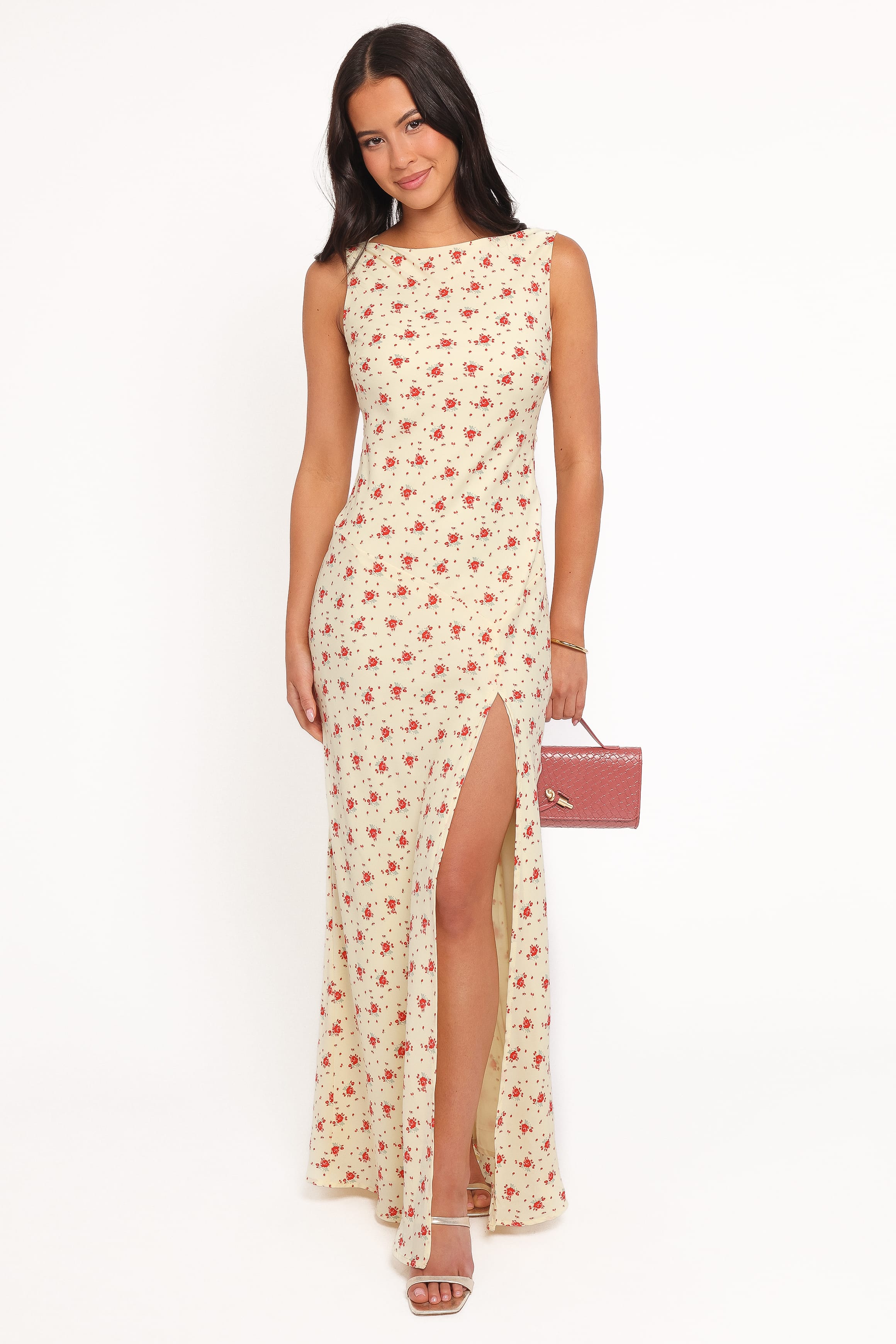 Alima Sleeveless Maxi Dress - Yellow Floral