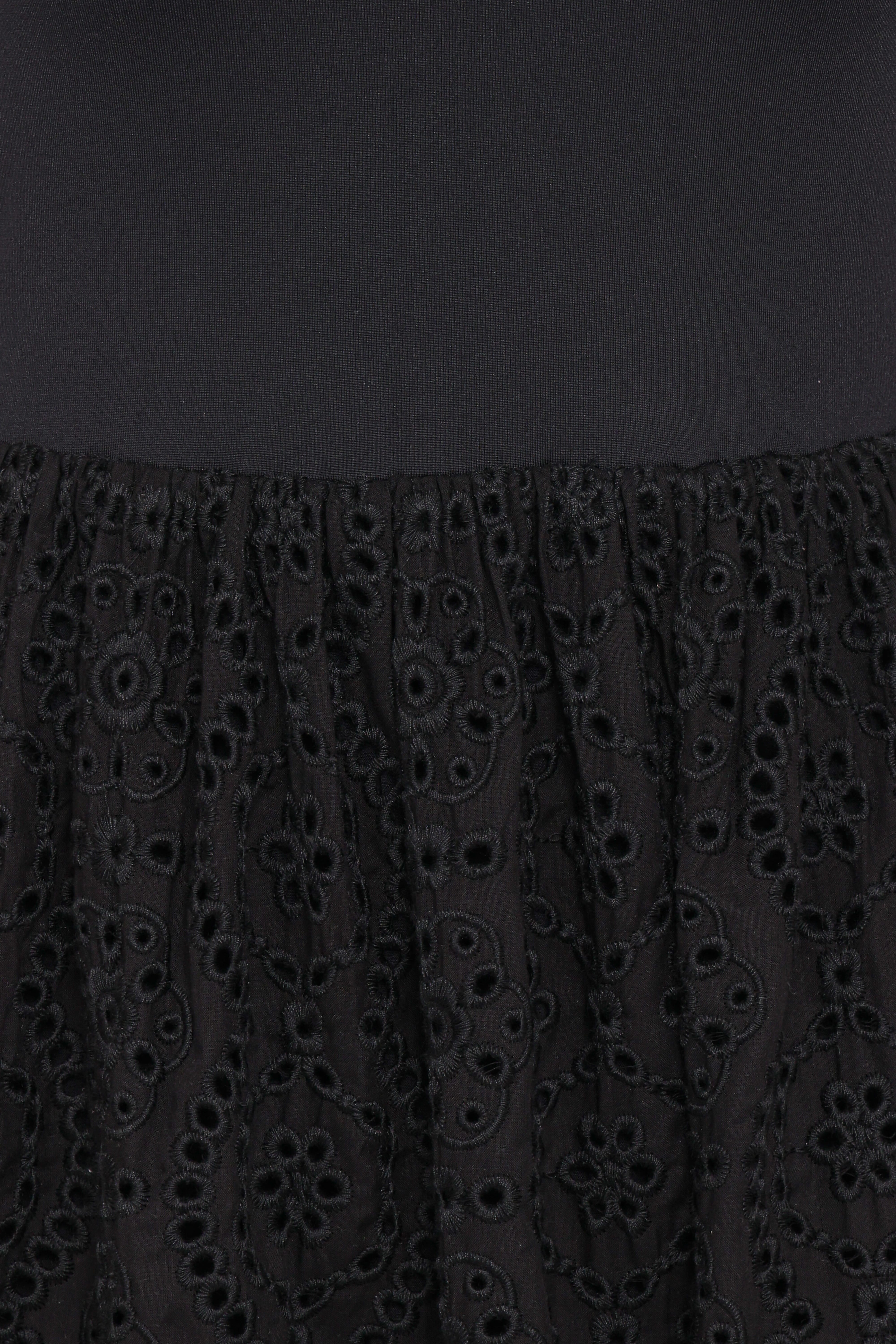 Alva Midi Dress - Black Broderie