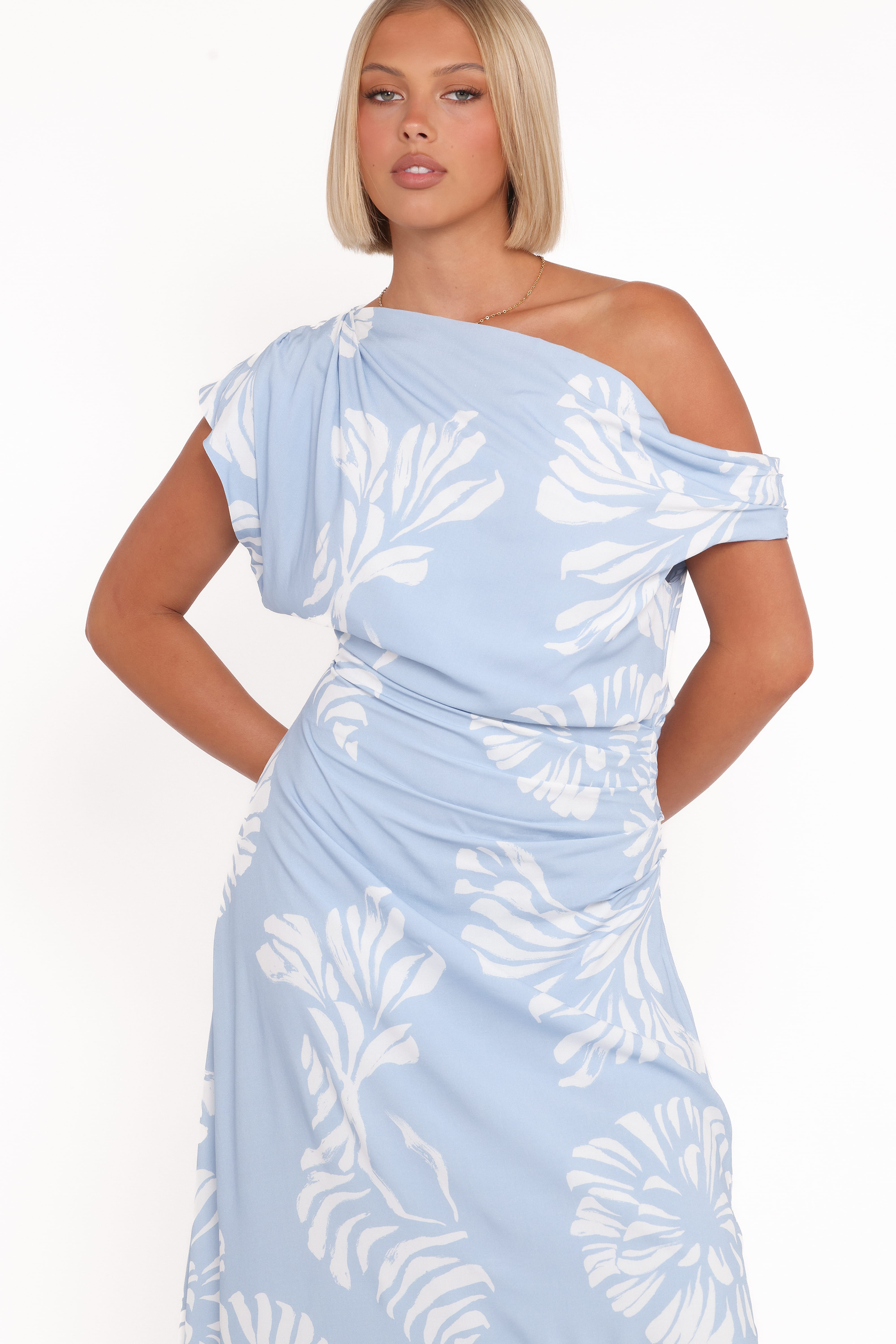 Apryl Midi Dress - Shell Print