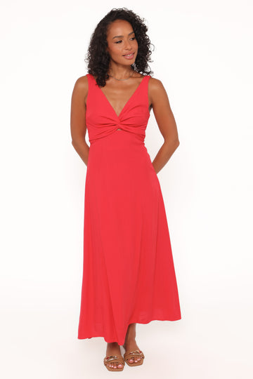 Archer Midi Dress - Red