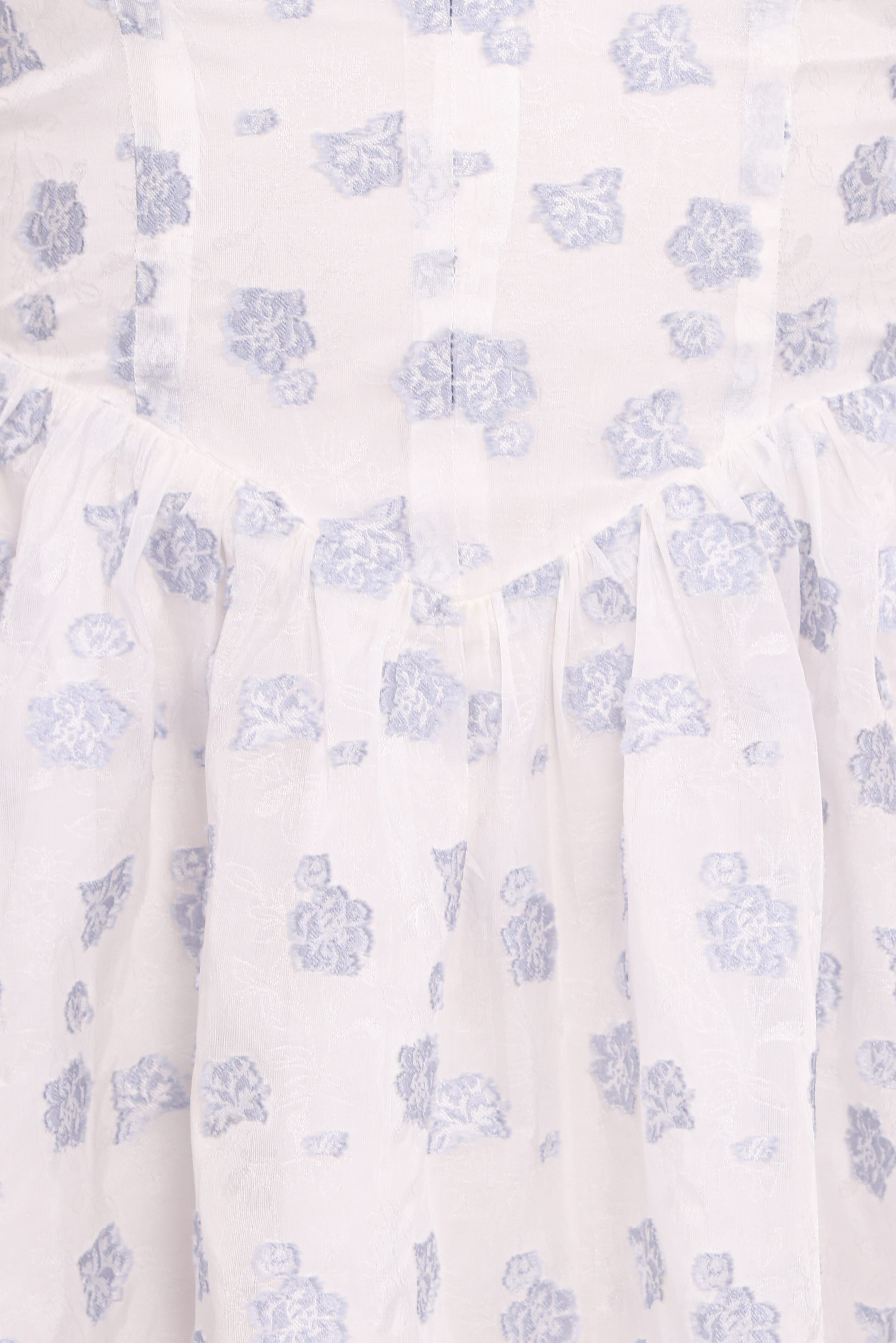 Arianne Mini Dress - White/Blue Floral