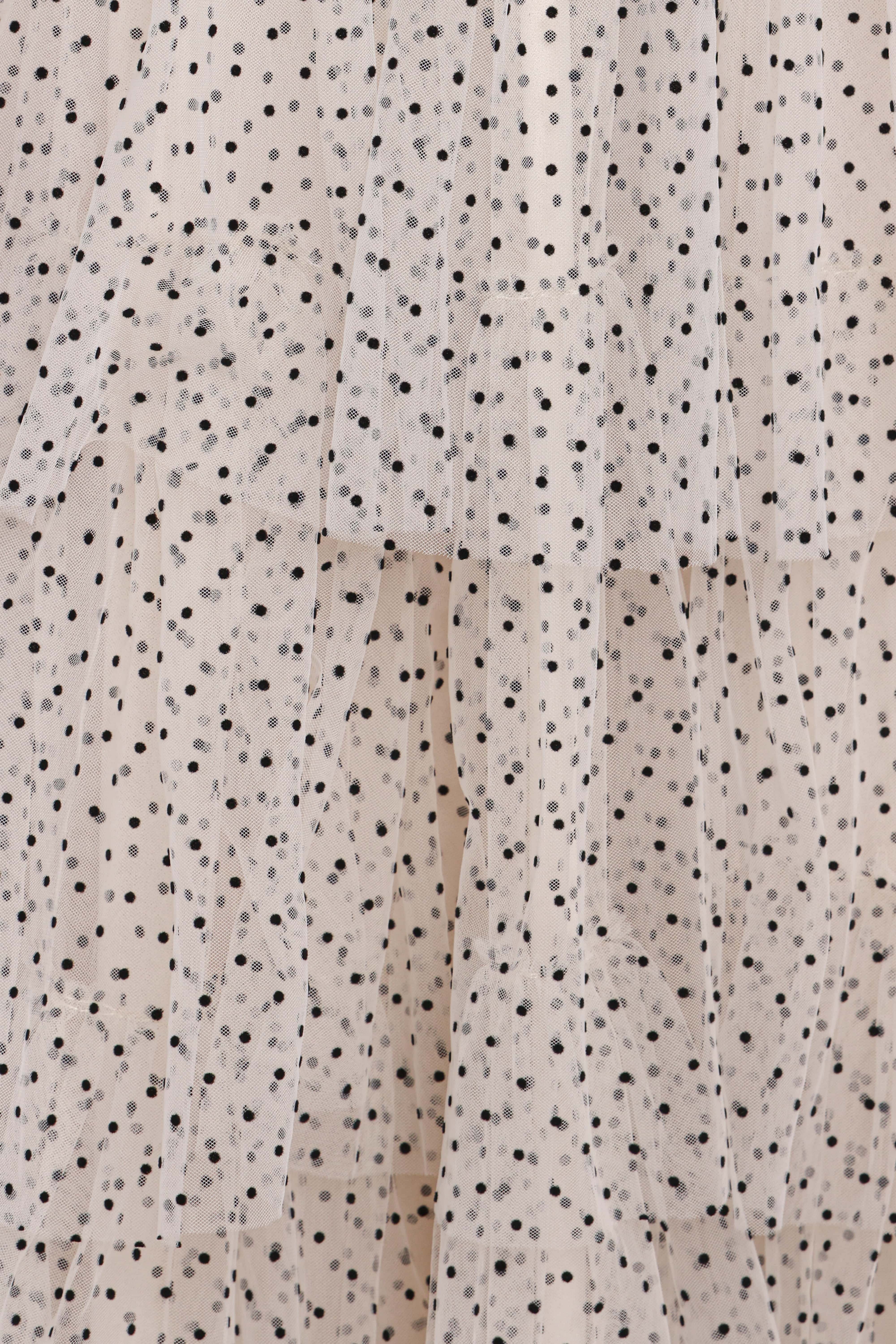 Belle Maxi Dress - Cream Polka Dot