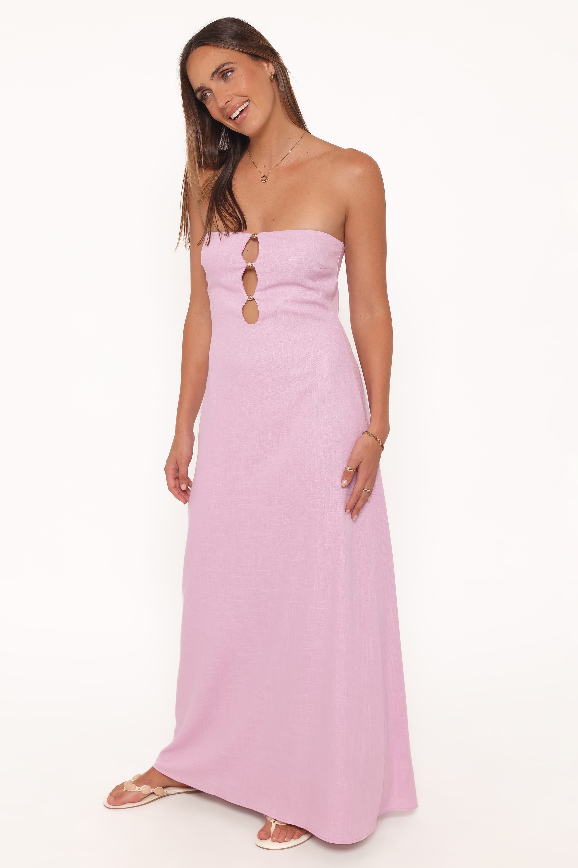 Bolton Strapless Maxi Dress - Lavender