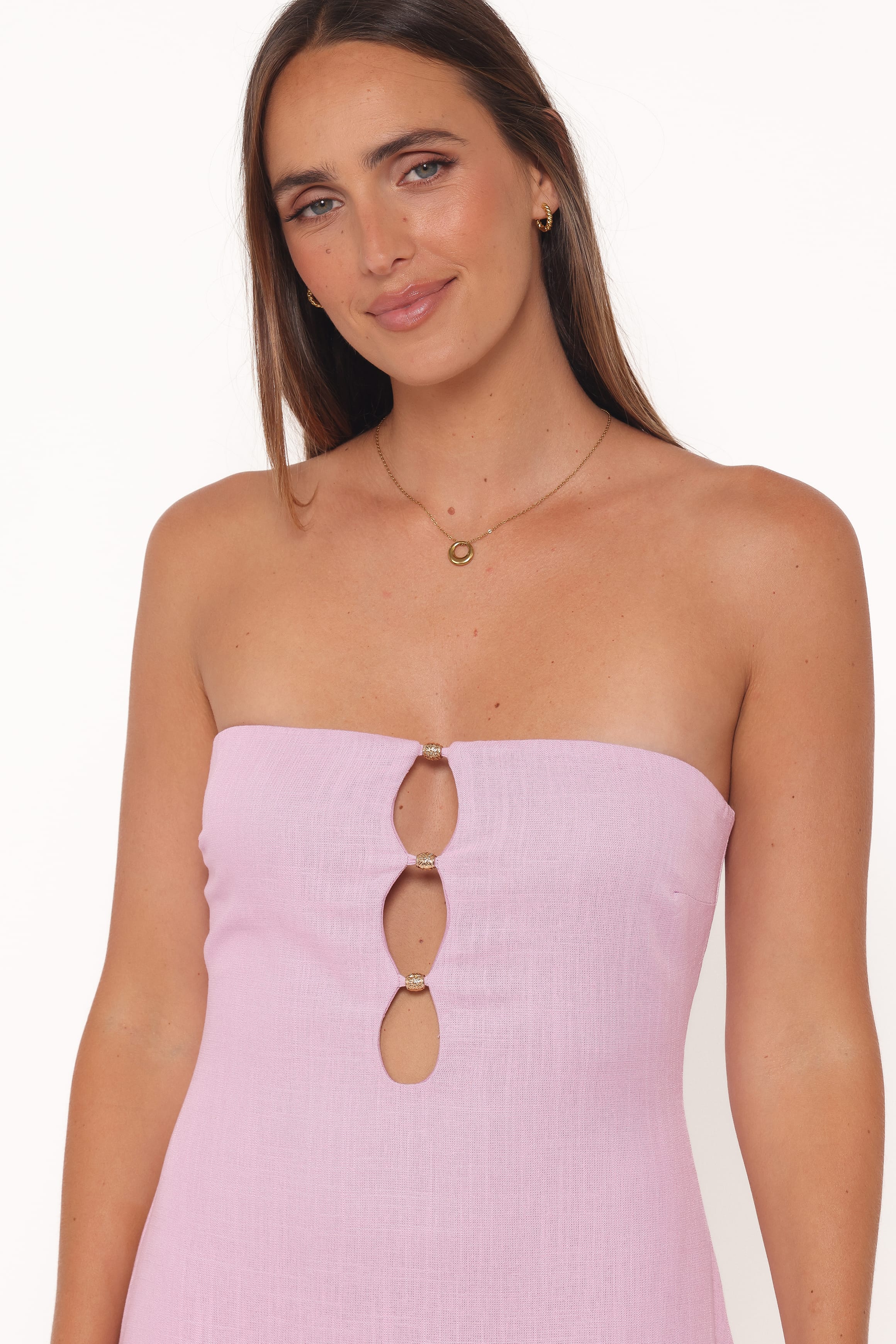 Bolton Strapless Maxi Dress - Lavender