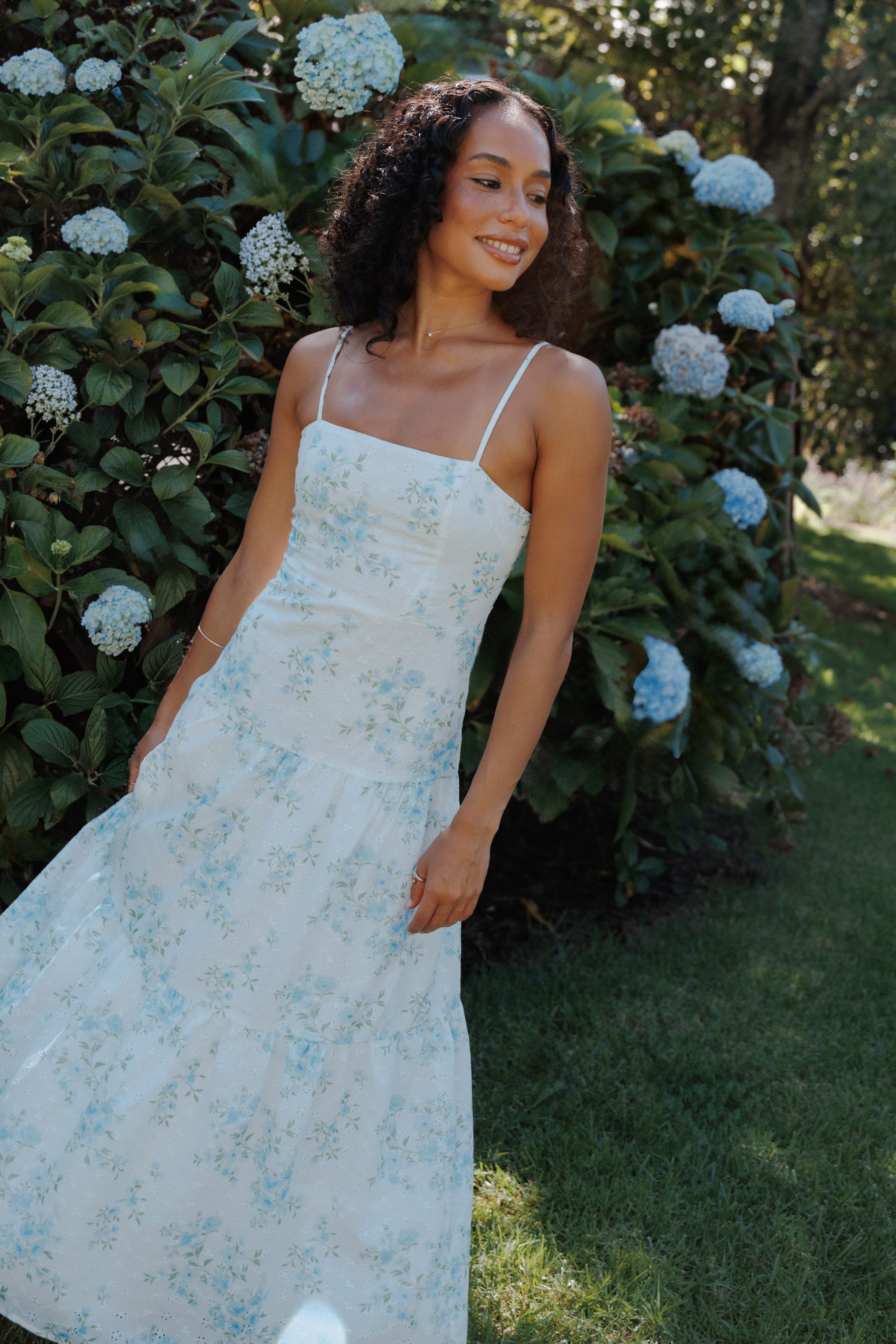 Botanique Midi Dress - Blue Floral