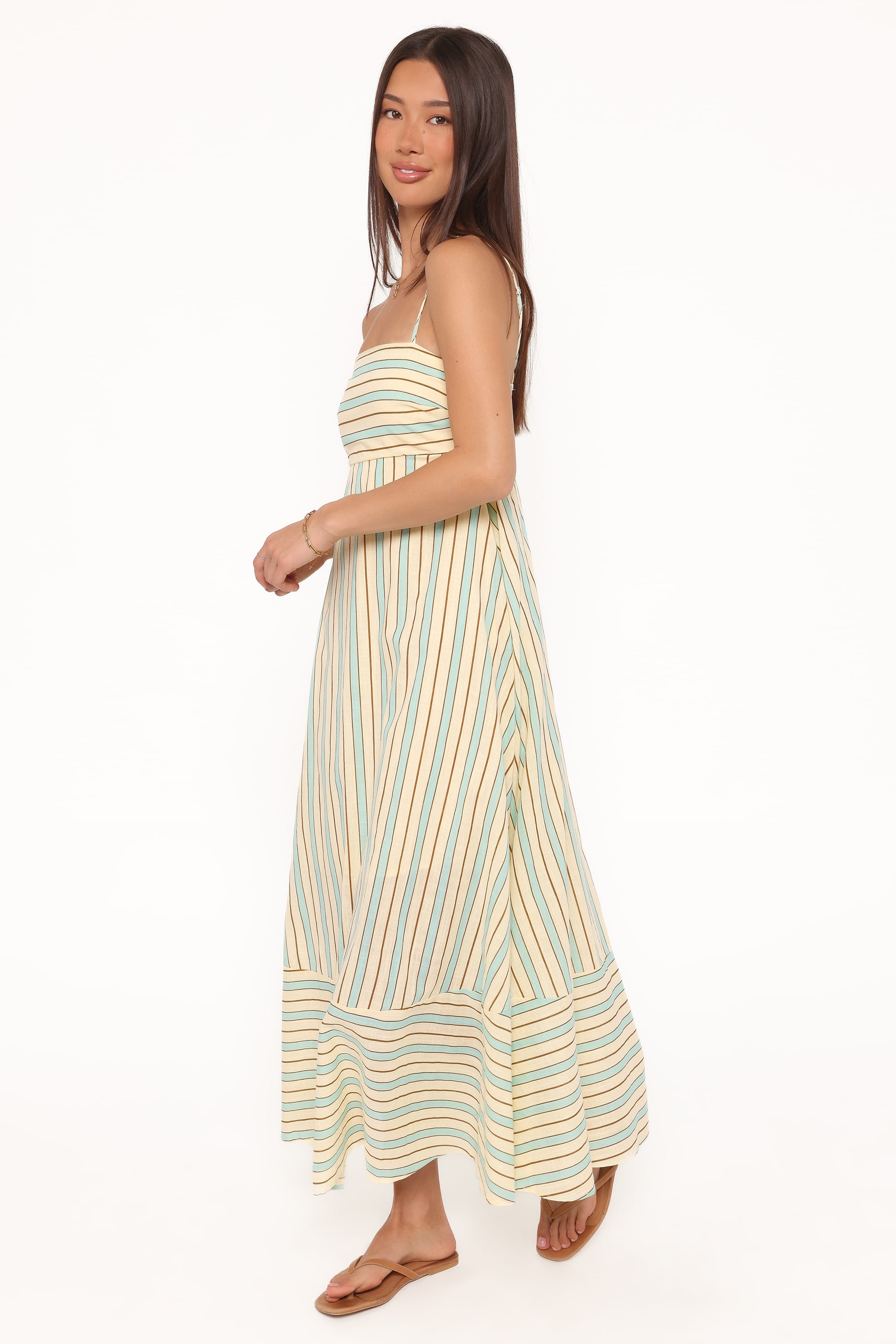 Brea Maxi Dress - Green Stripe