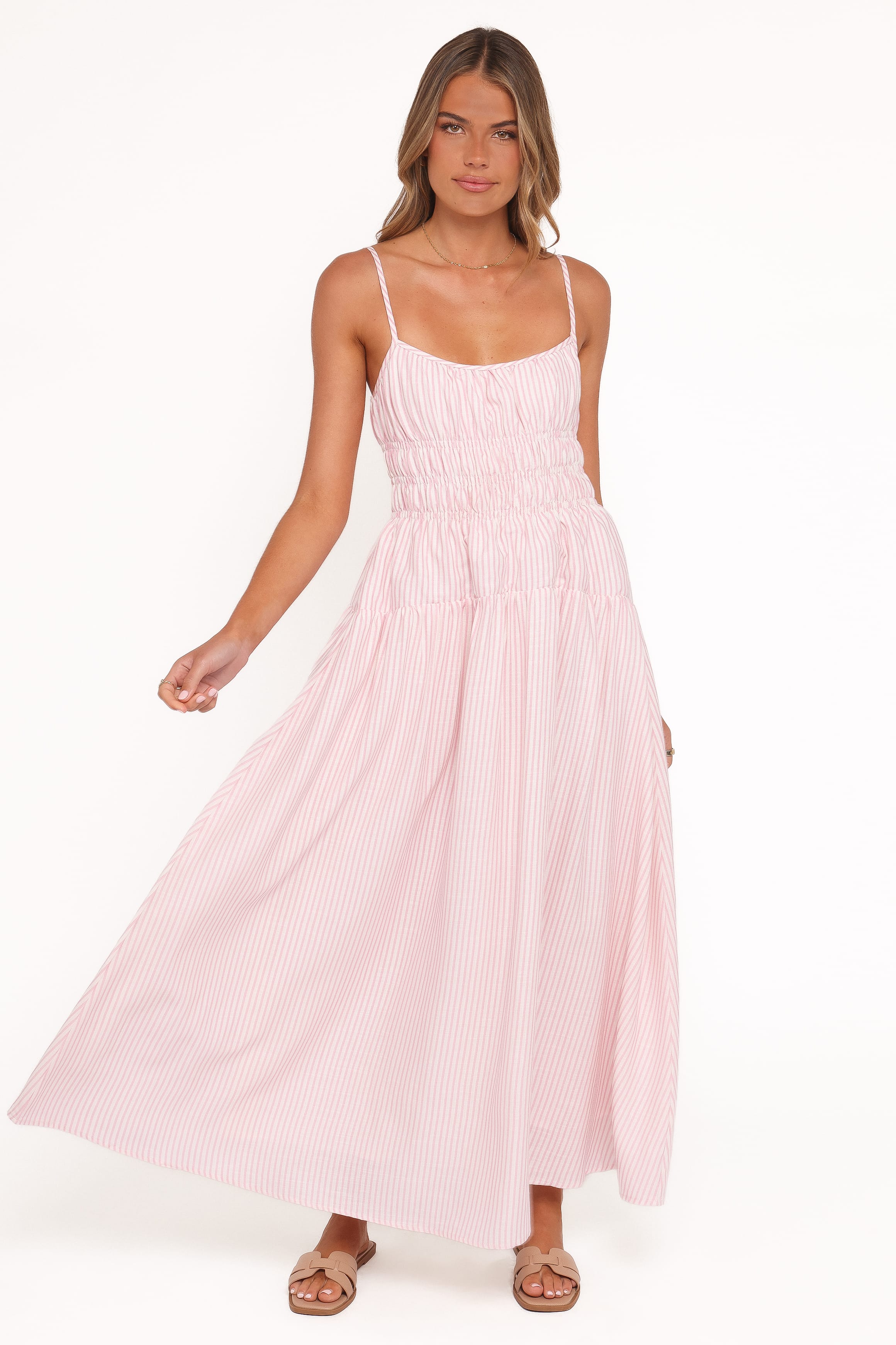 Brittany Maxi Dress - Pink Stripe