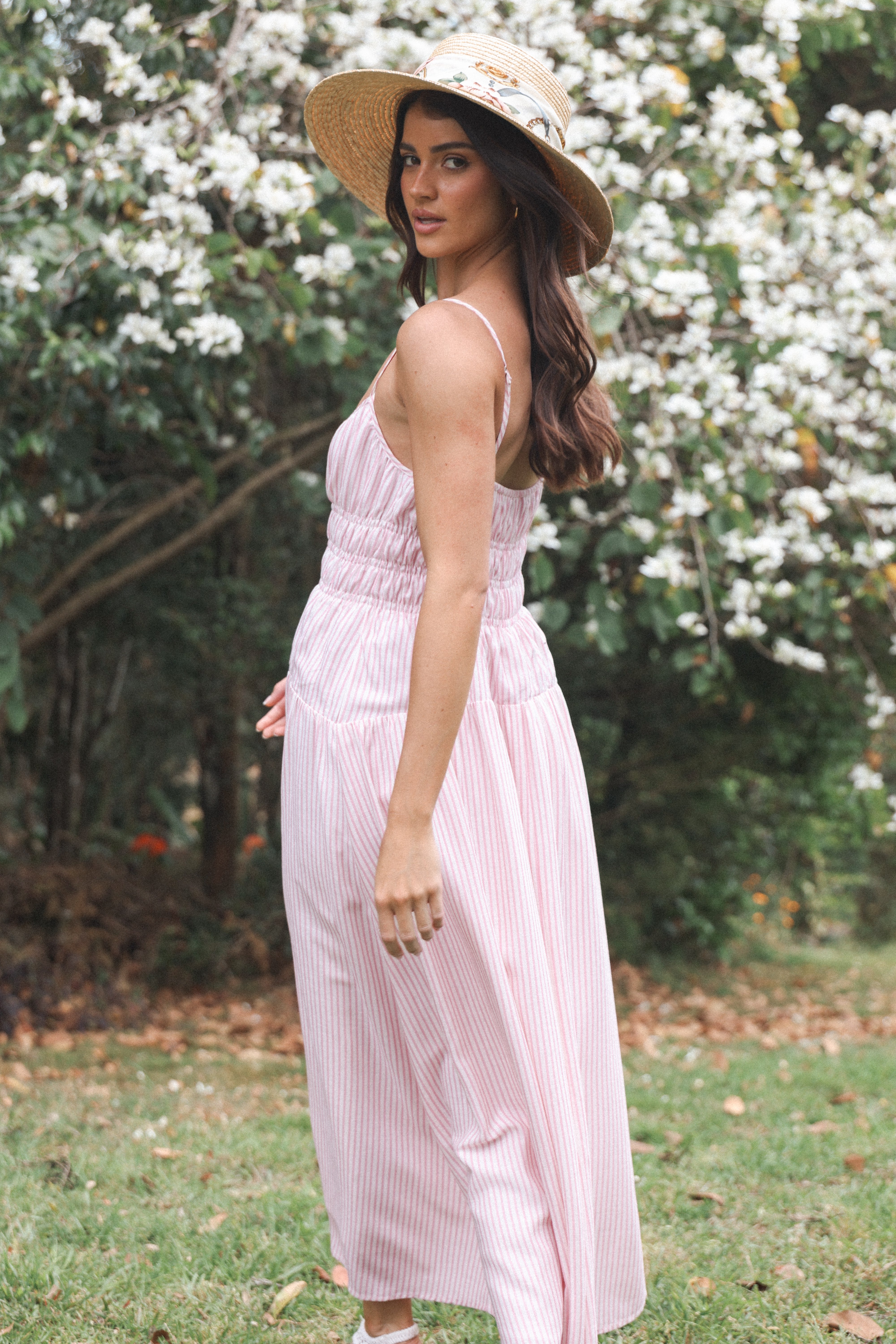 Brittany Maxi Dress - Pink Stripe