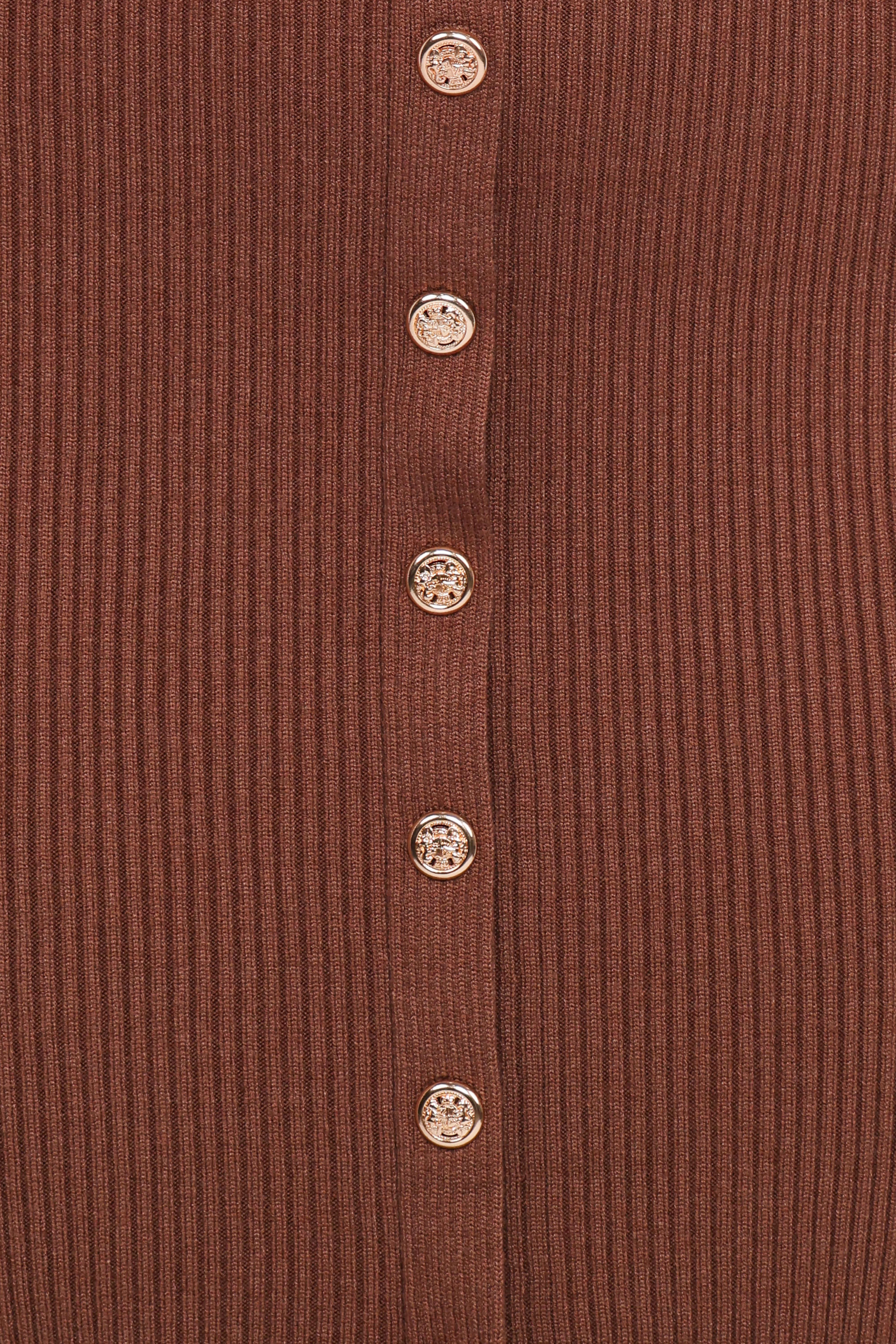 Brydie Long Sleeve Midi Dress - Chocolate Brown