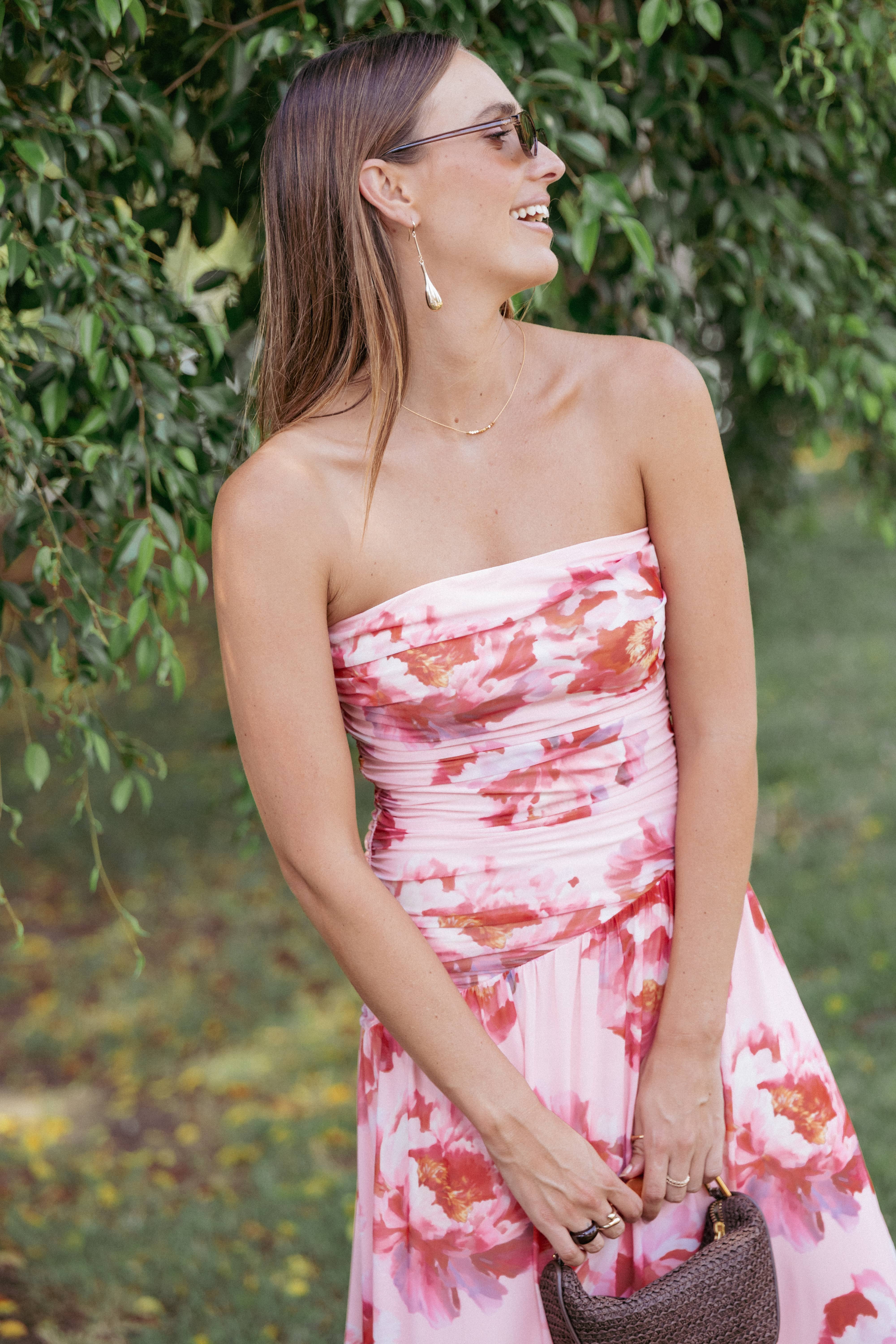 Calypso Maxi Dress - Pink Peony