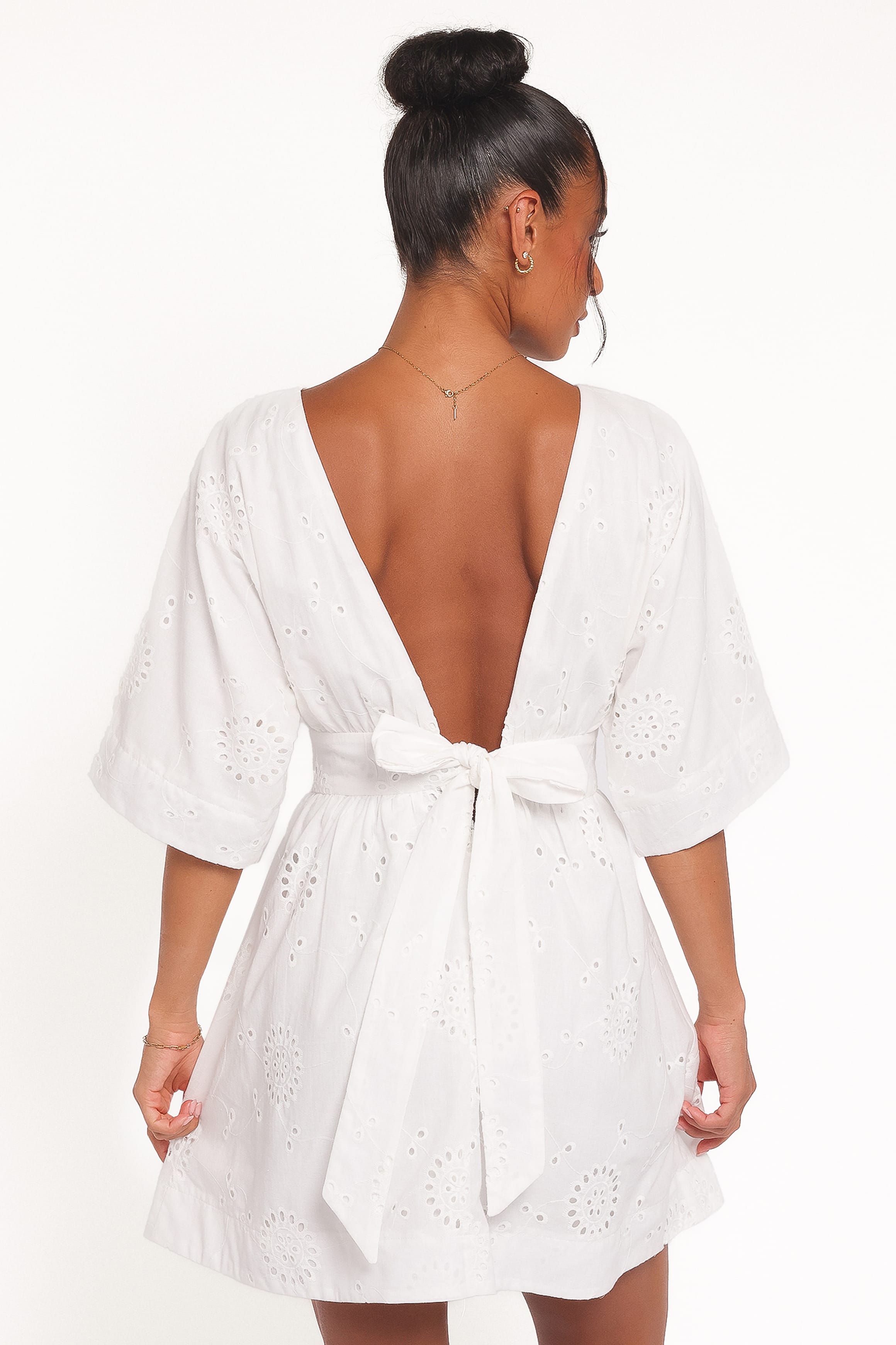 Camila Open Back Mini Dress - White