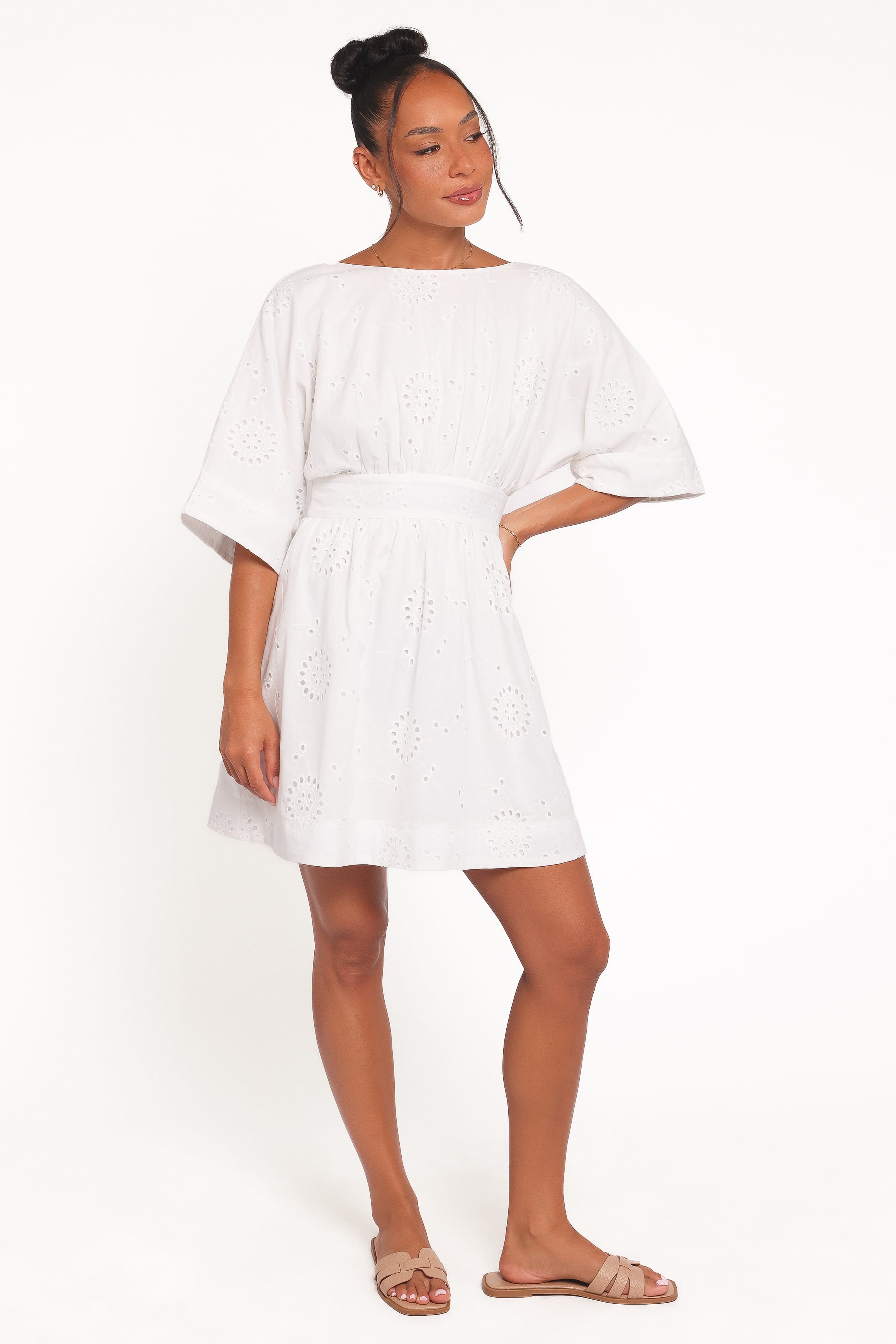 Camila Open Back Mini Dress - White
