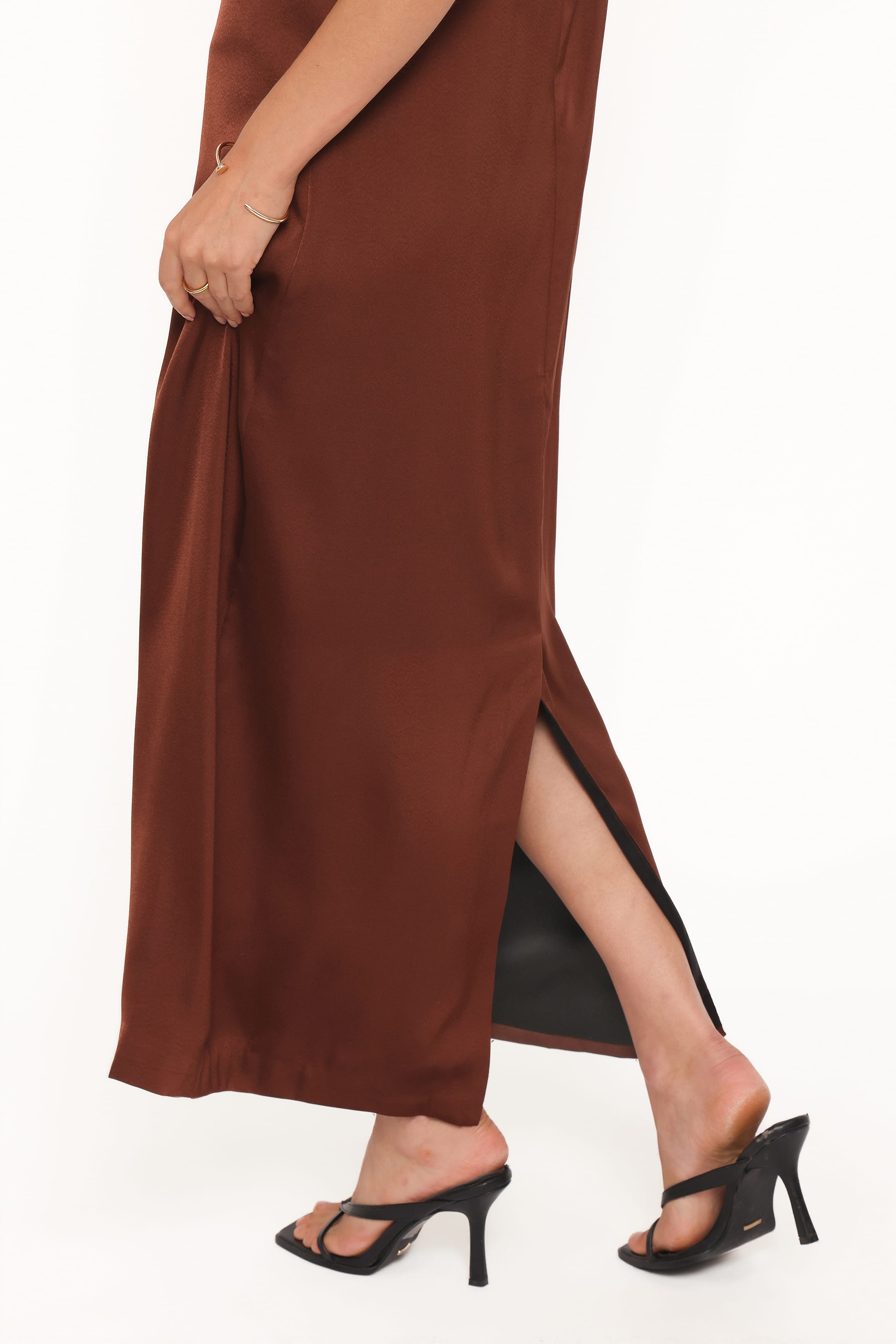 Cartia Midi Dress - Black/Brown
