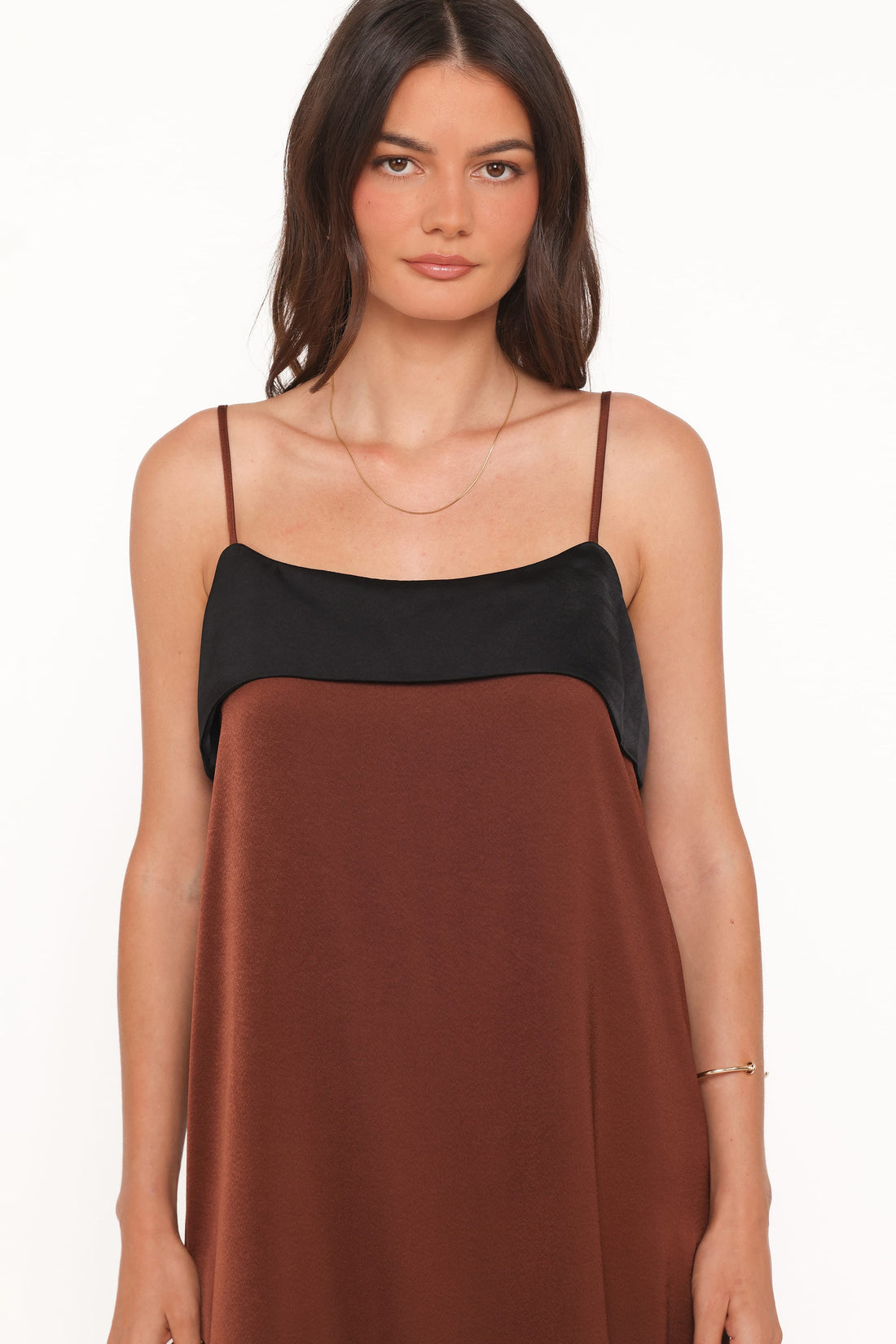 Cartia Midi Dress - Black/Brown