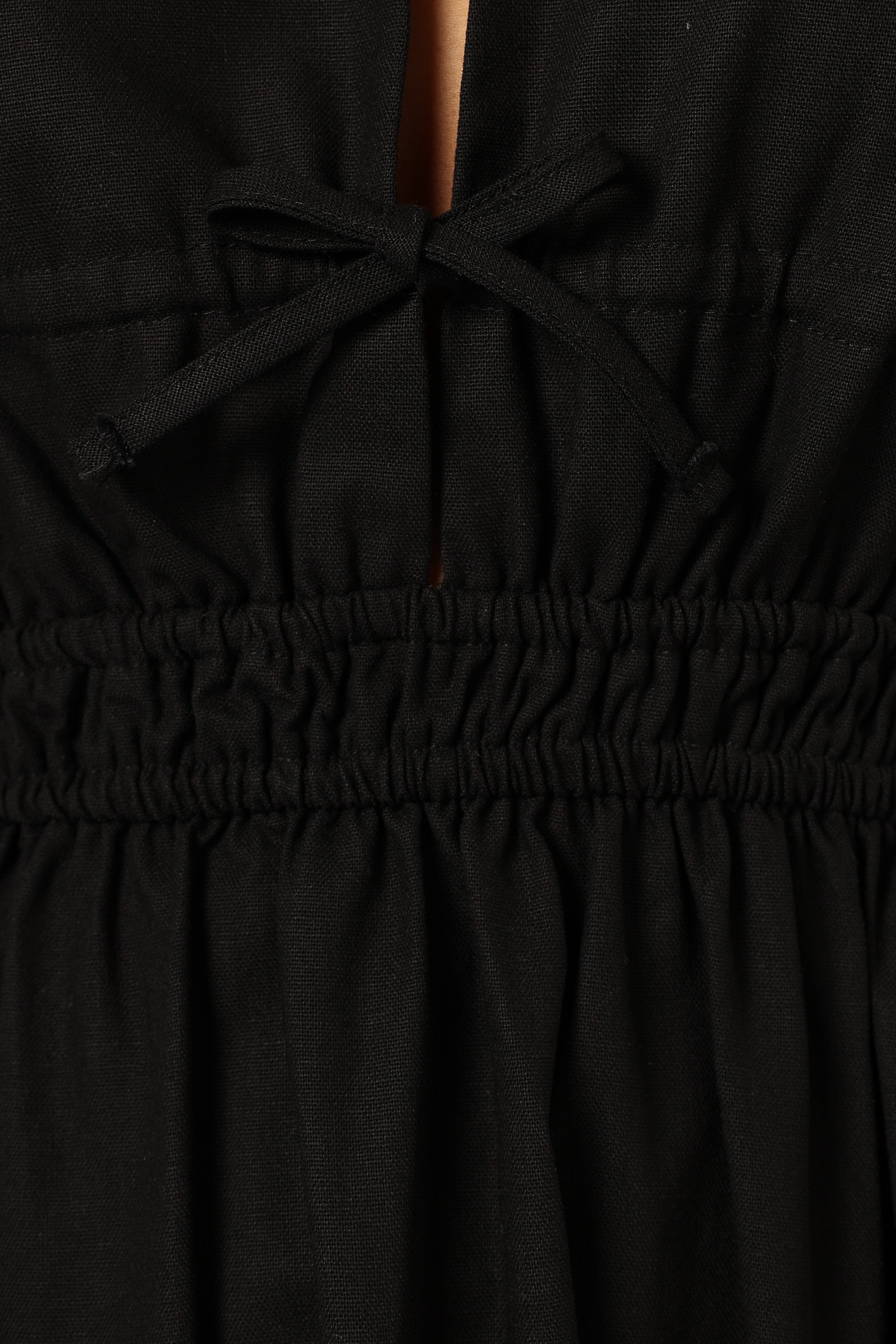 Cece Long Sleeve Maxi Dress - Black
