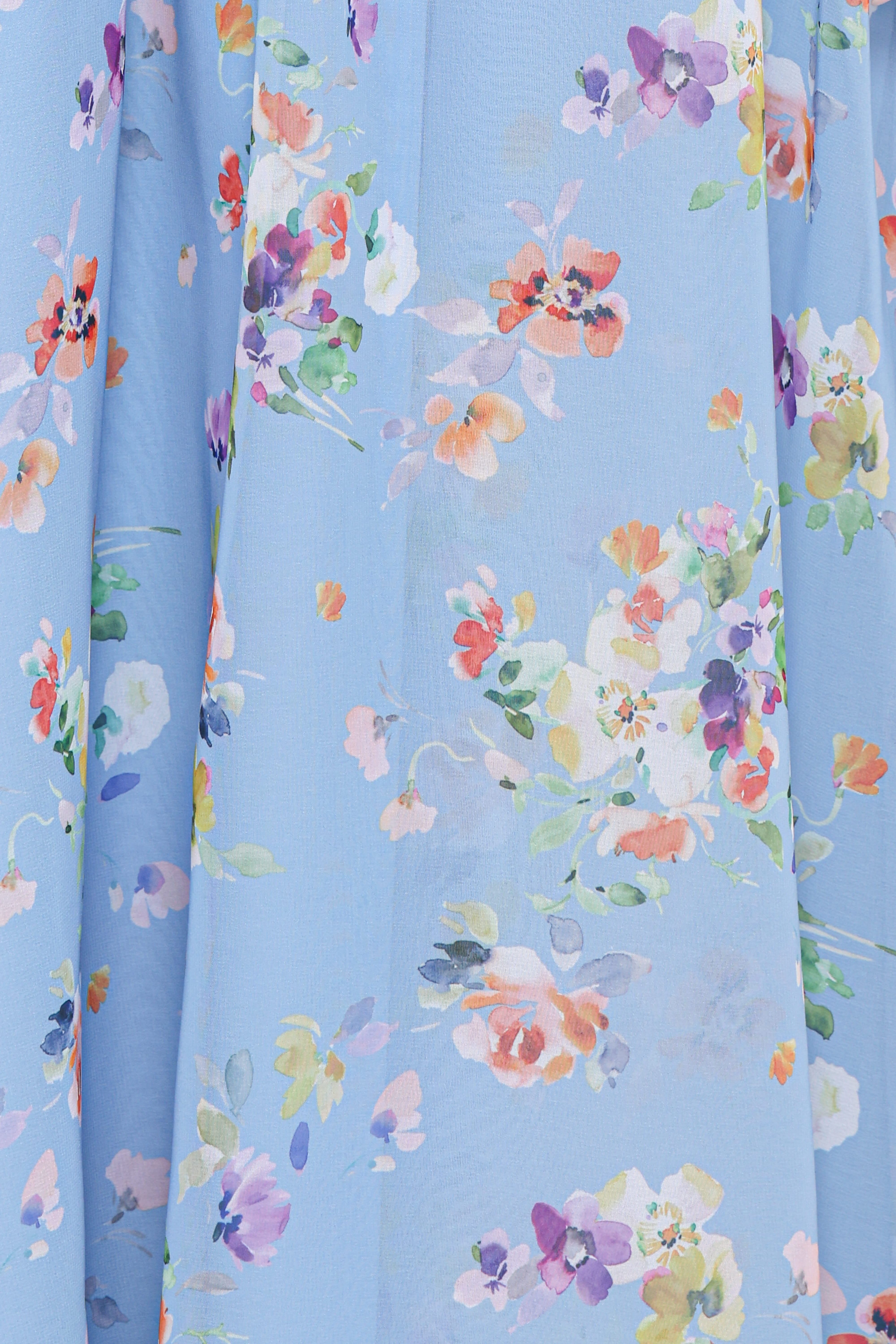 Codie Off Shoulder Maxi Dress - Cornflower Blue Floral