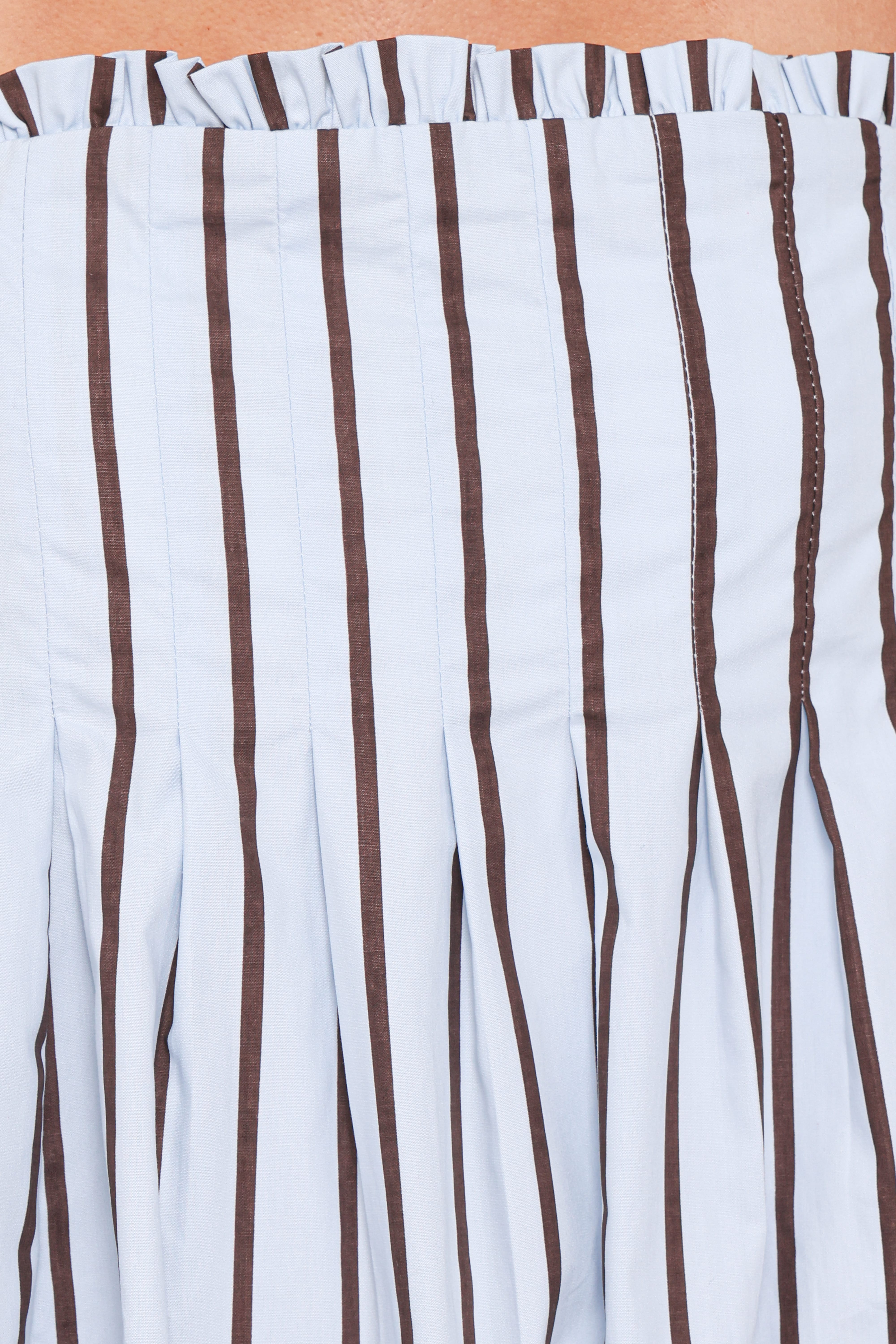 Cole Mini Dress - Blue/Brown Stripe