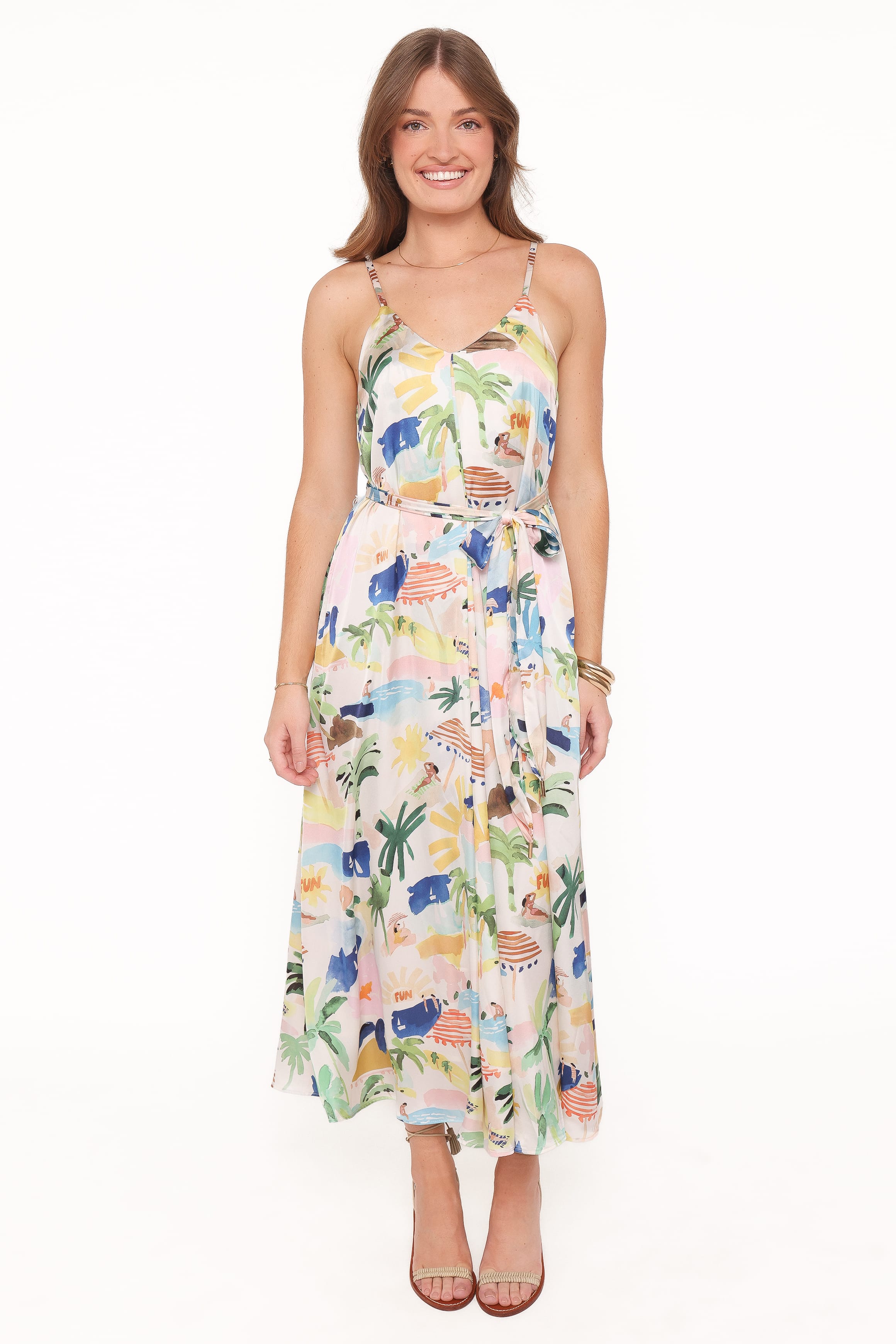 Coralee Maxi Dress - Cream Resort Isle