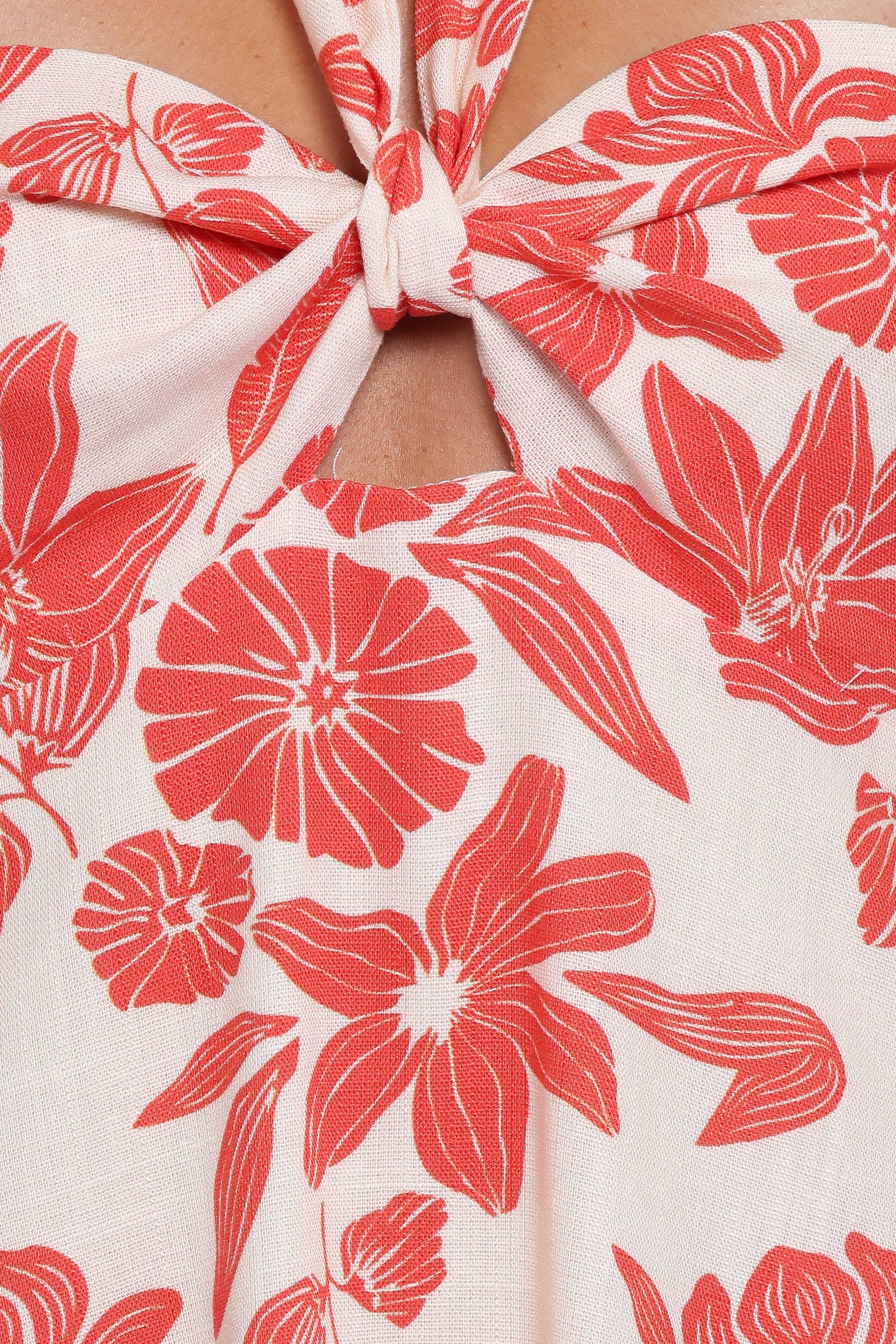 Cottrell Maxi Dress - Red Floral