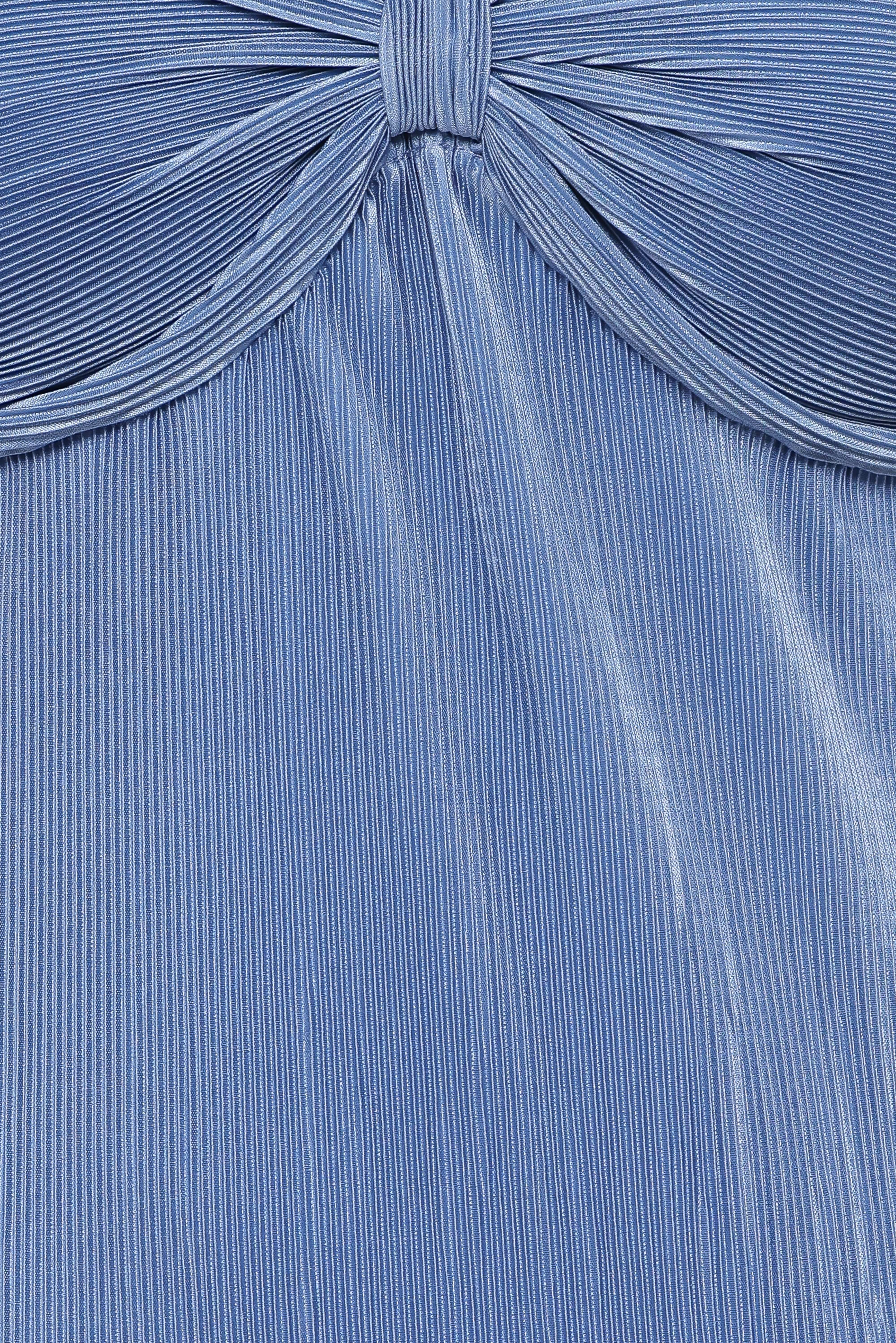 Dolores Pleated Maxi Dress - Cornflower Blue