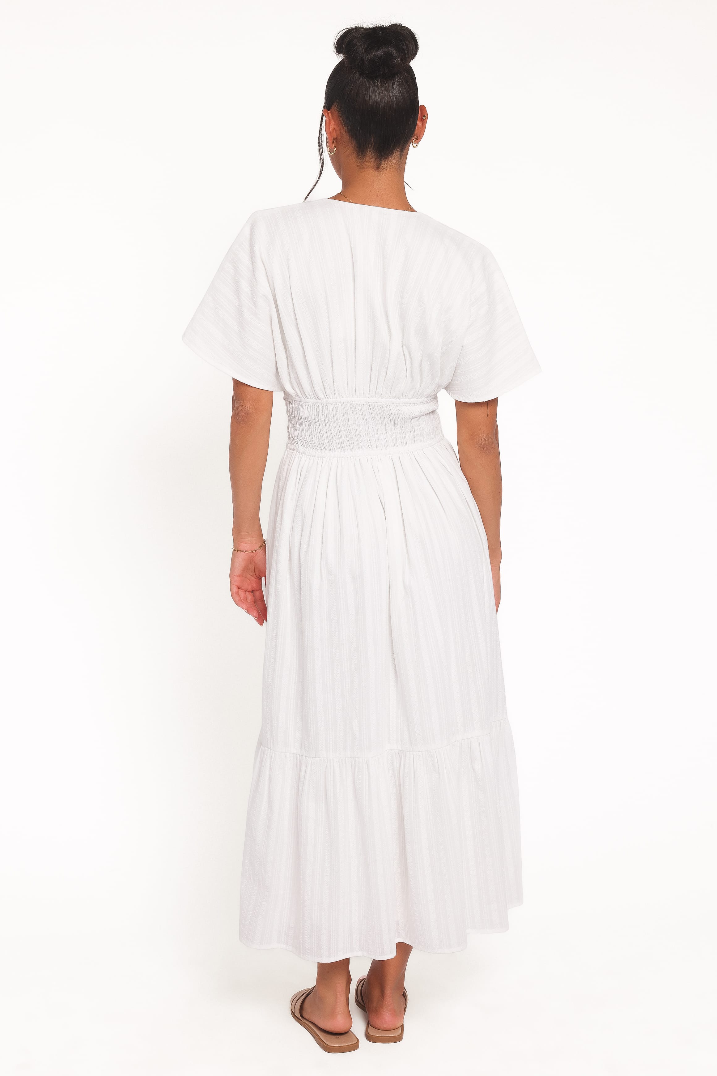 Edel Short Sleeve Maxi Dress - White