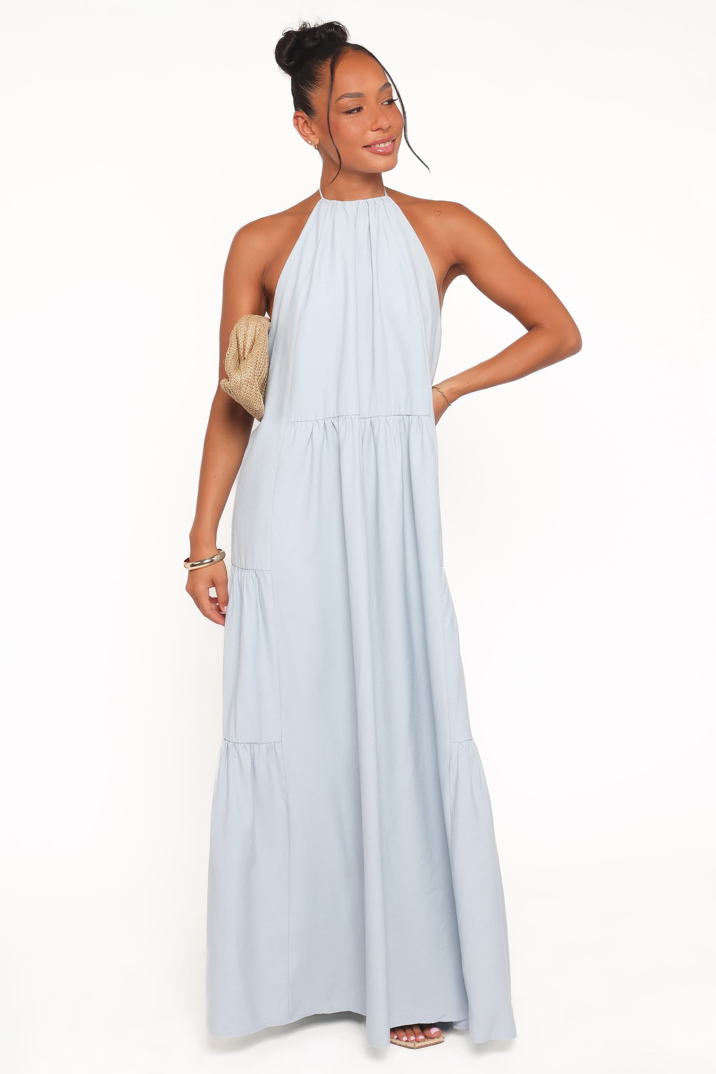 Eimear Halterneck Maxi Dress - Blue