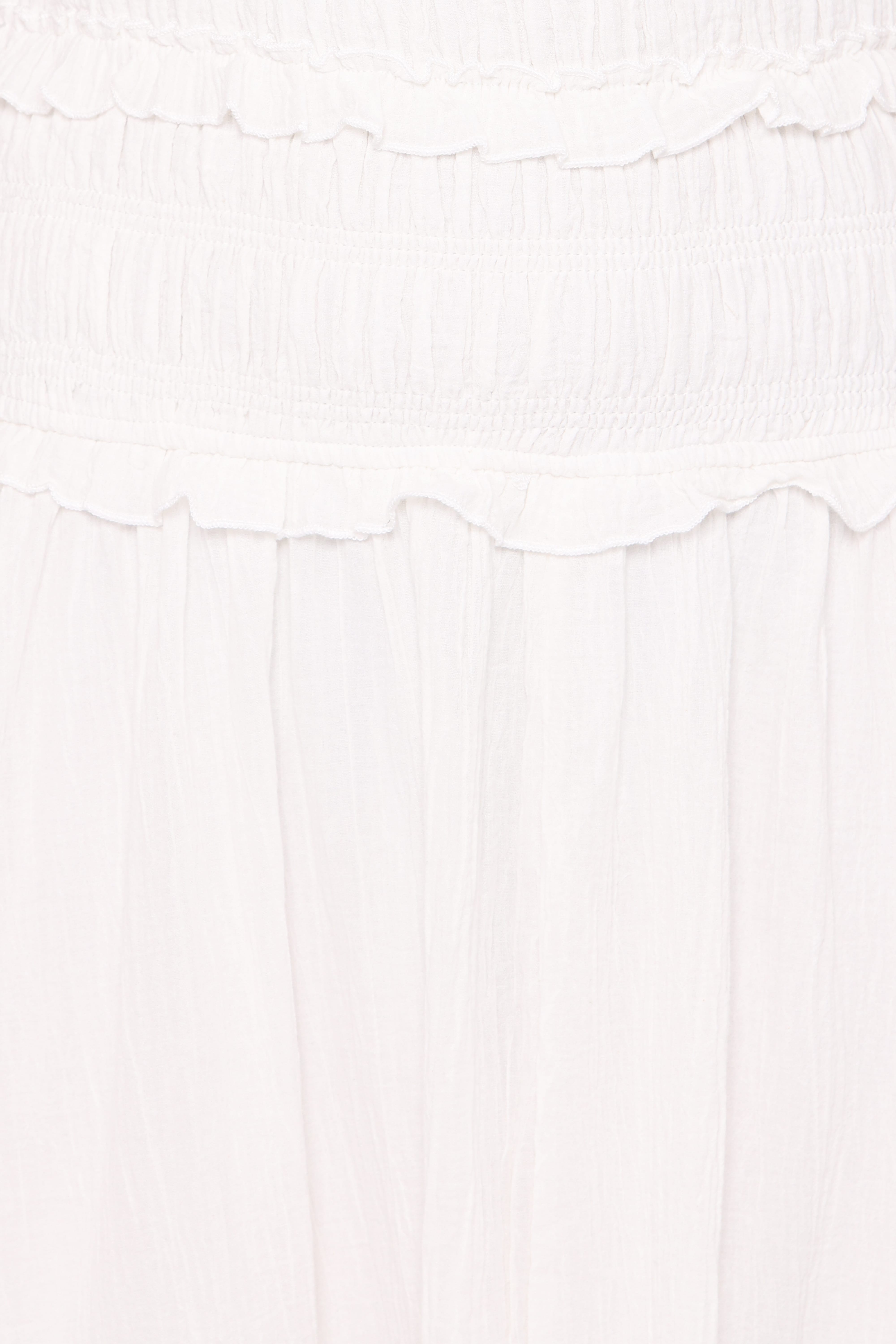 Enola Gather Midi Dress - White