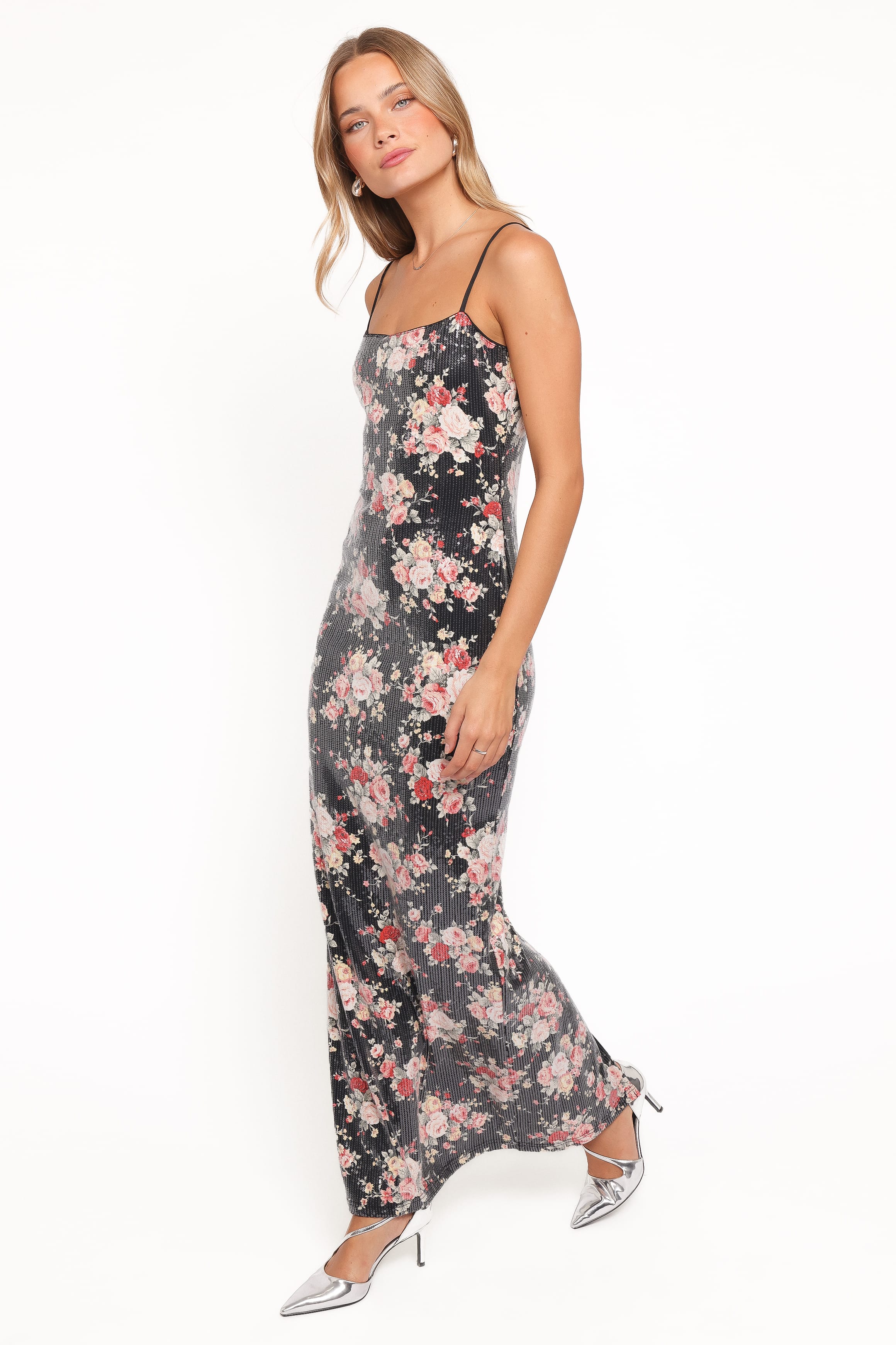 Everlee Maxi Dress - Floral Sequin