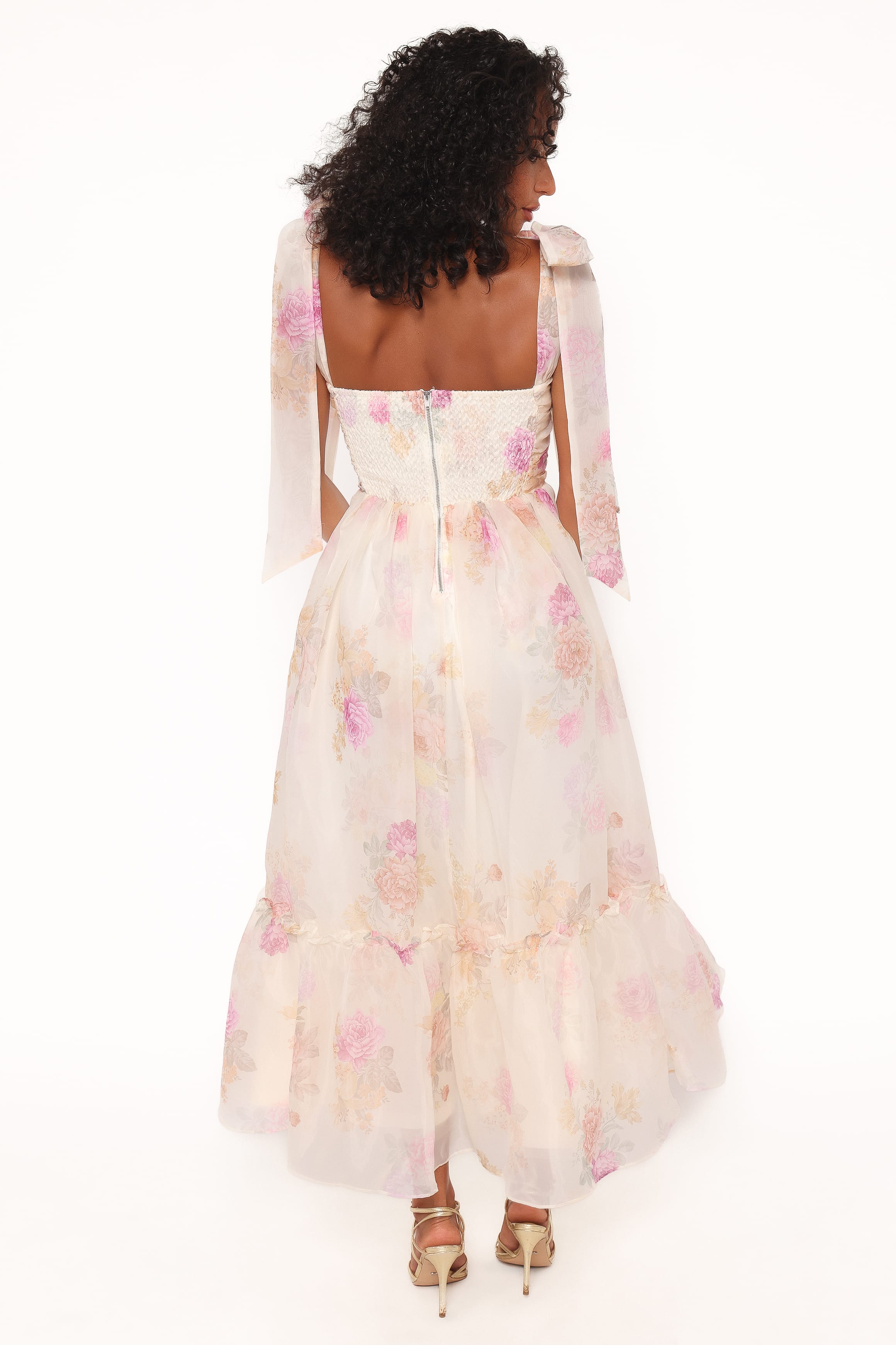 Floret Midi Dress - Yellow Floral