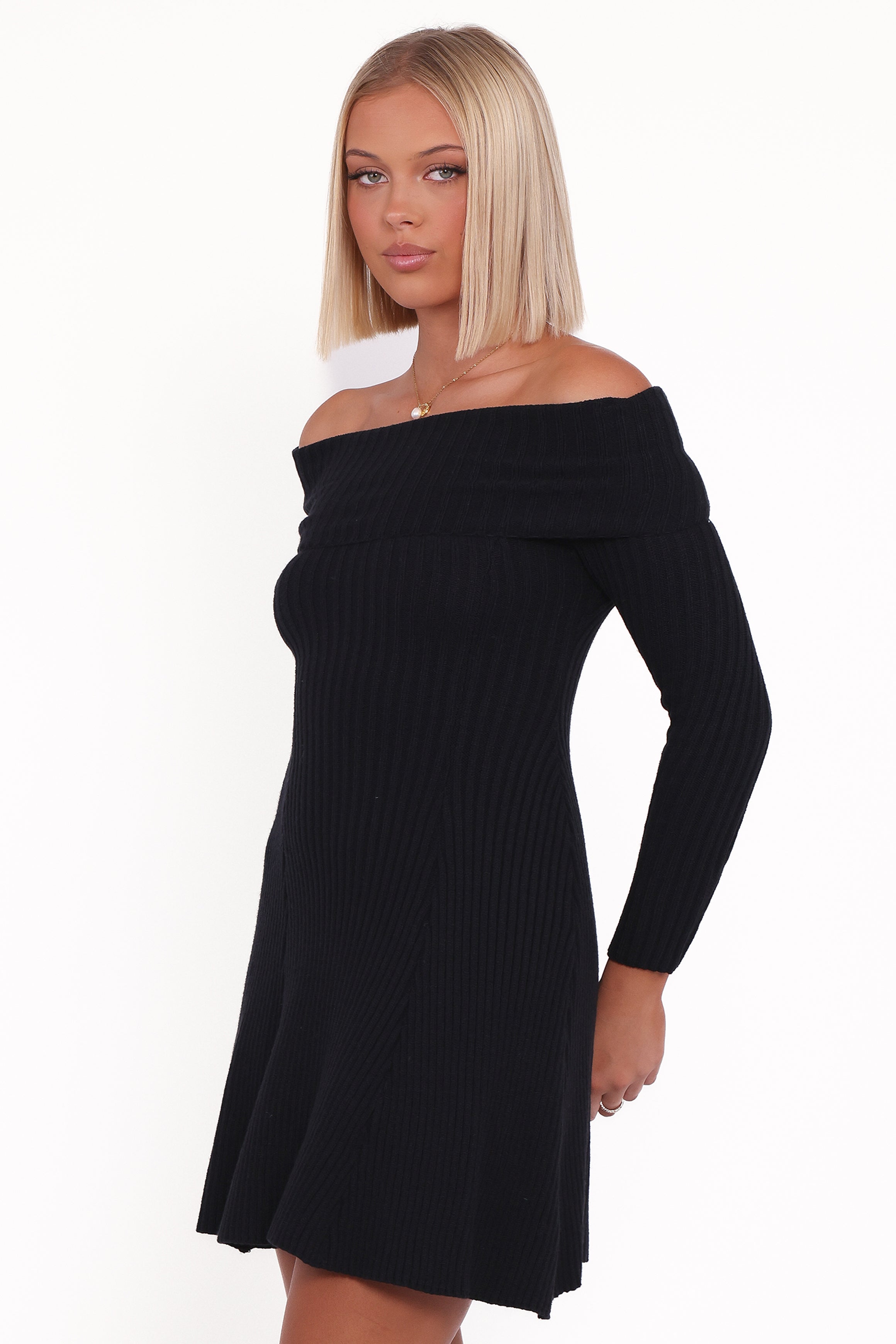 Francisco Long Sleeve Mini Dress - Black