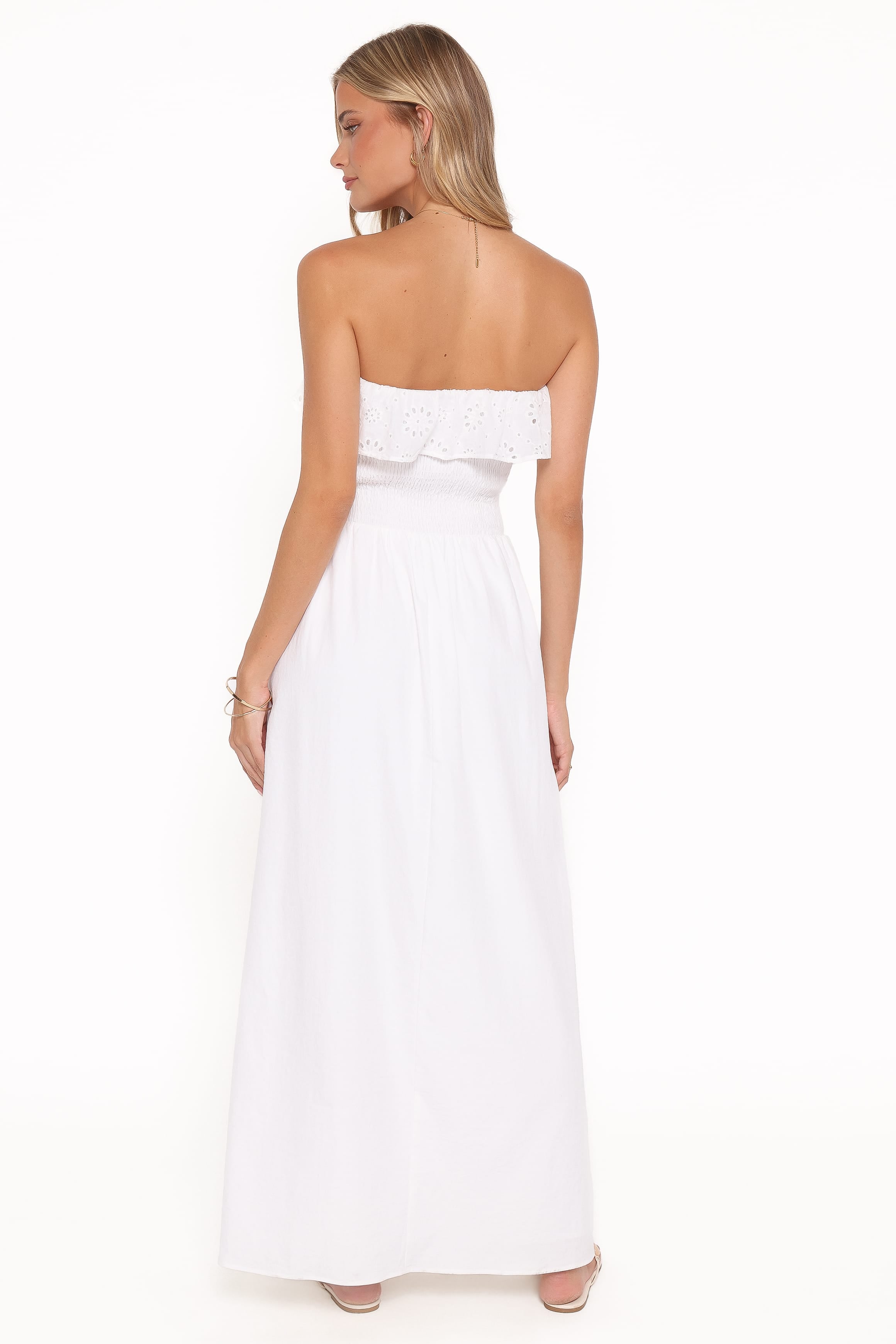 Gilbert Strapless Maxi Dress - White