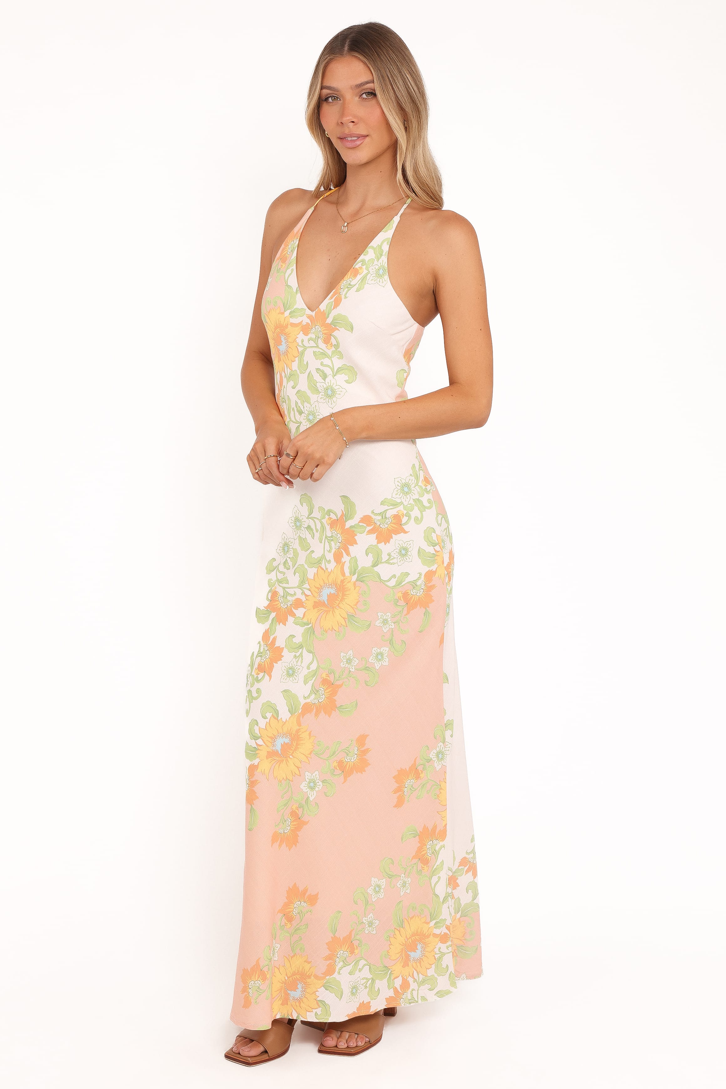 Haruki Maxi Dress - Yellow Spring Floral