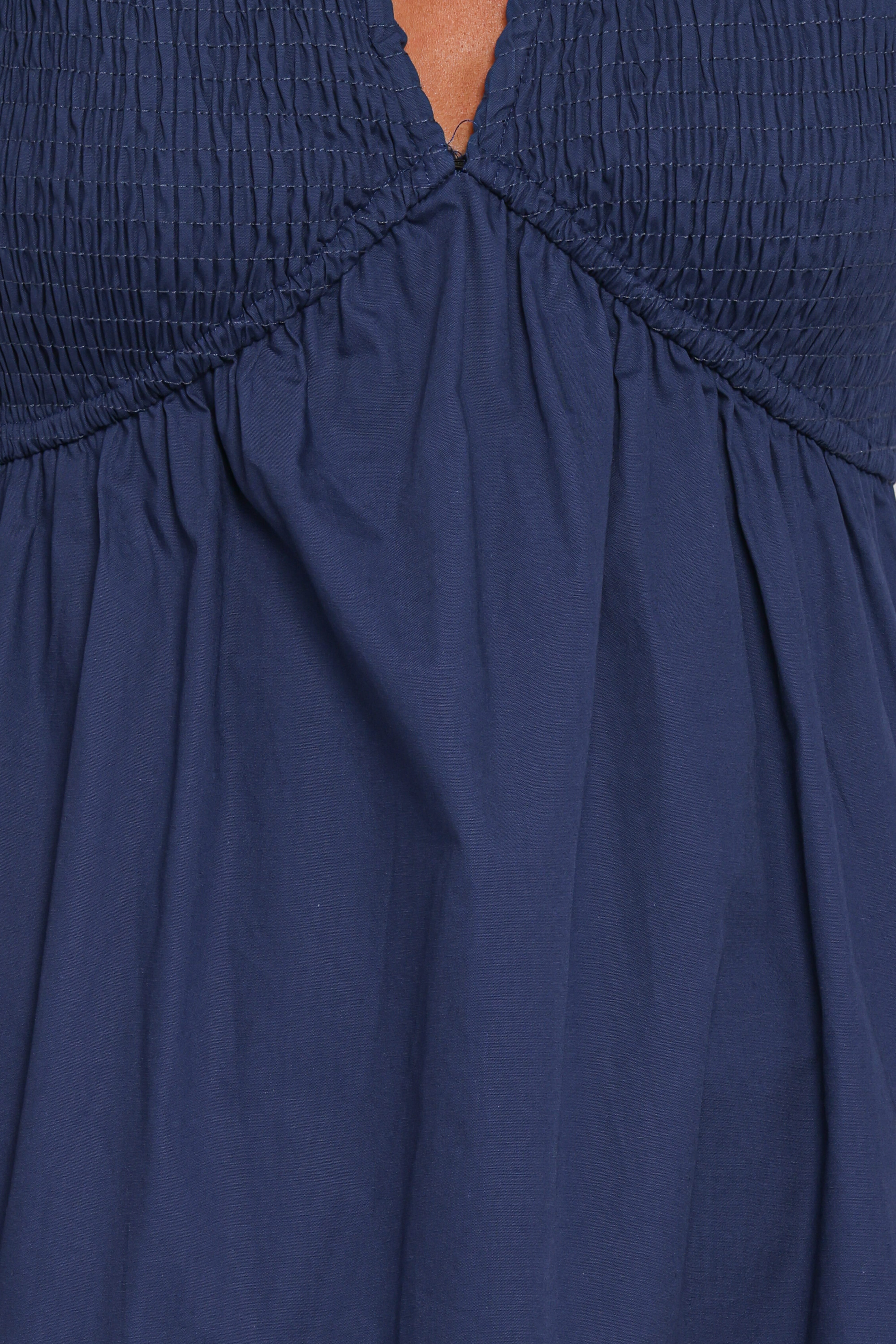 Ilyana Short Sleeve Maxi Dress - Navy