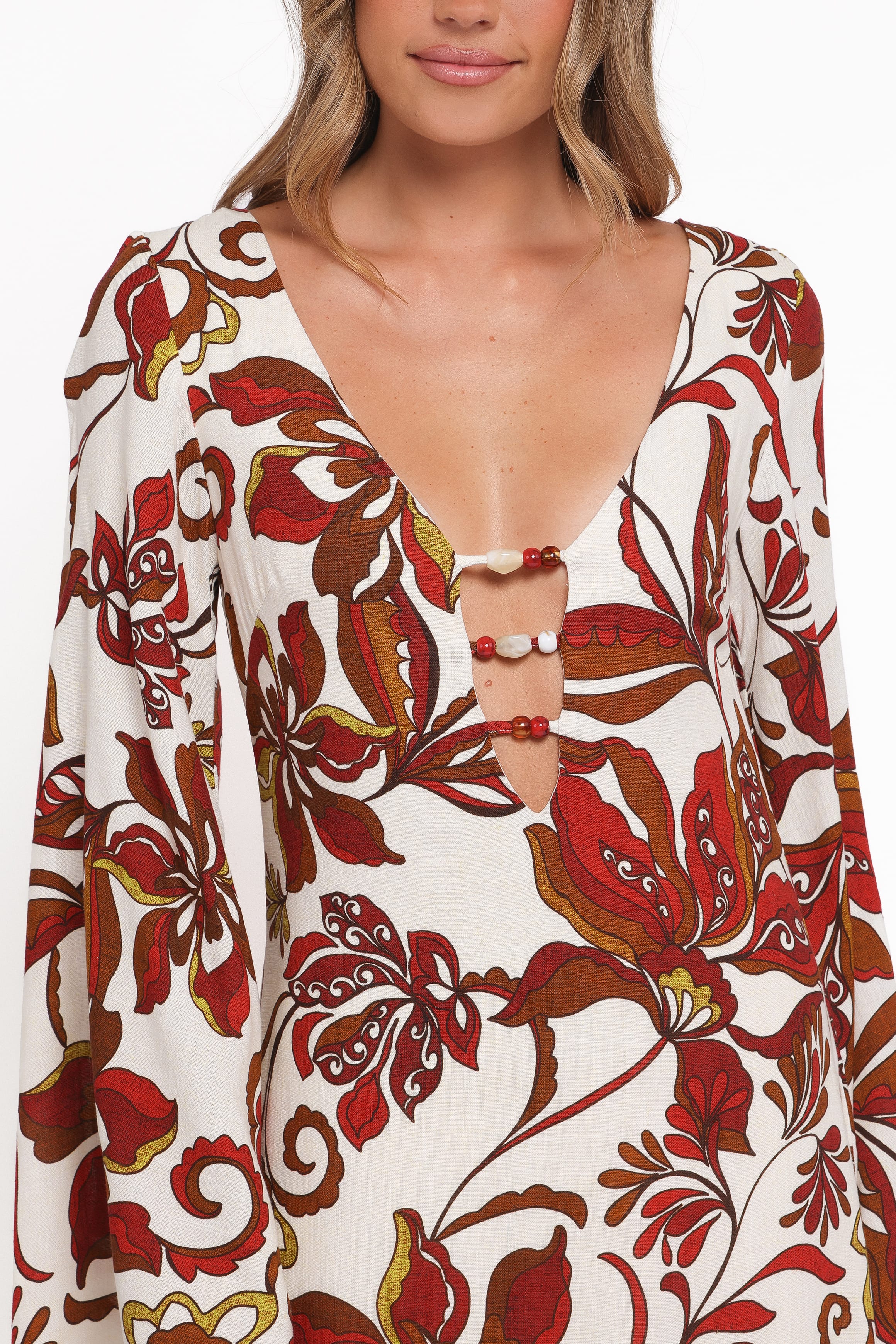Inala Maxi Dress - Brown Floral