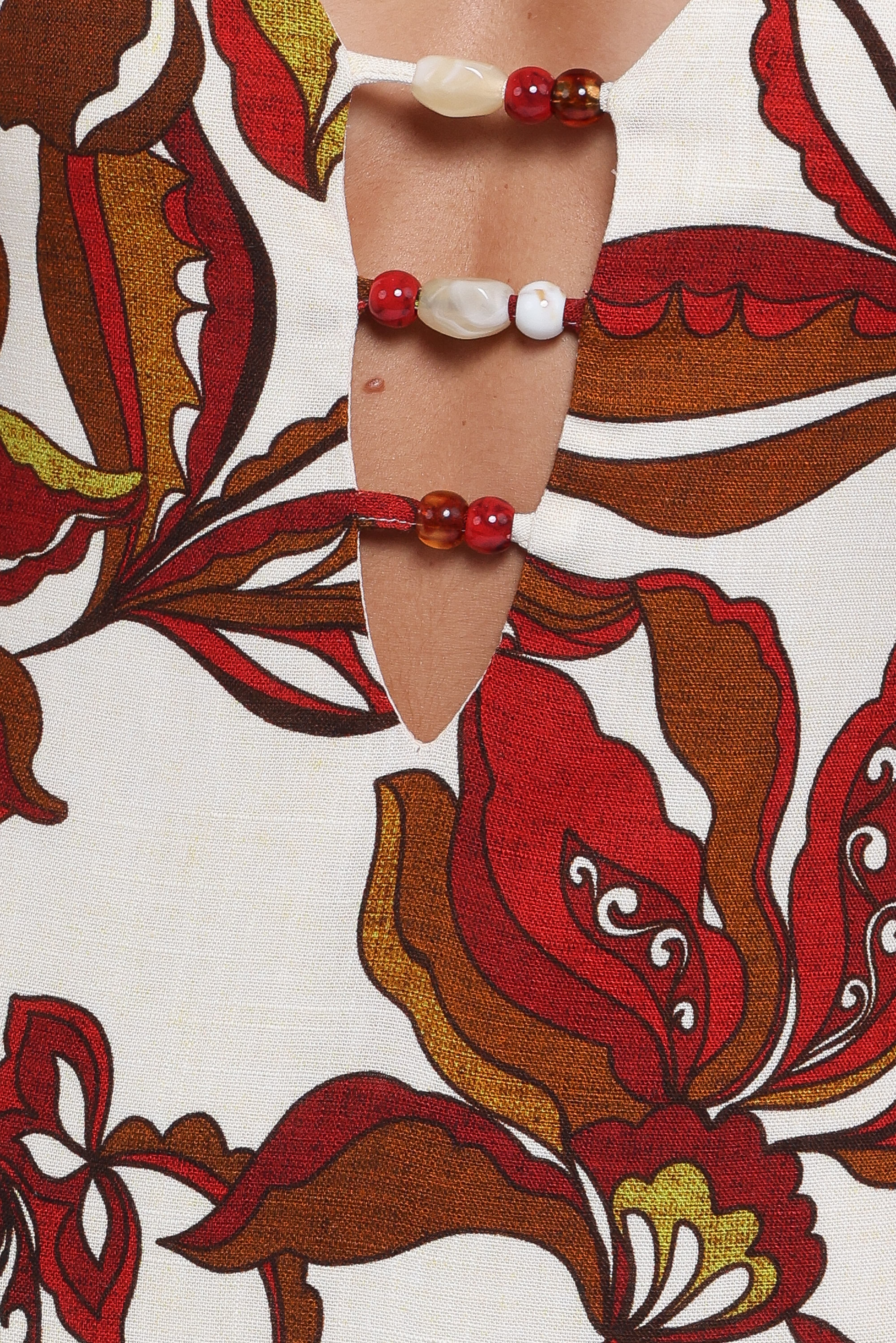 Inala Maxi Dress - Brown Floral