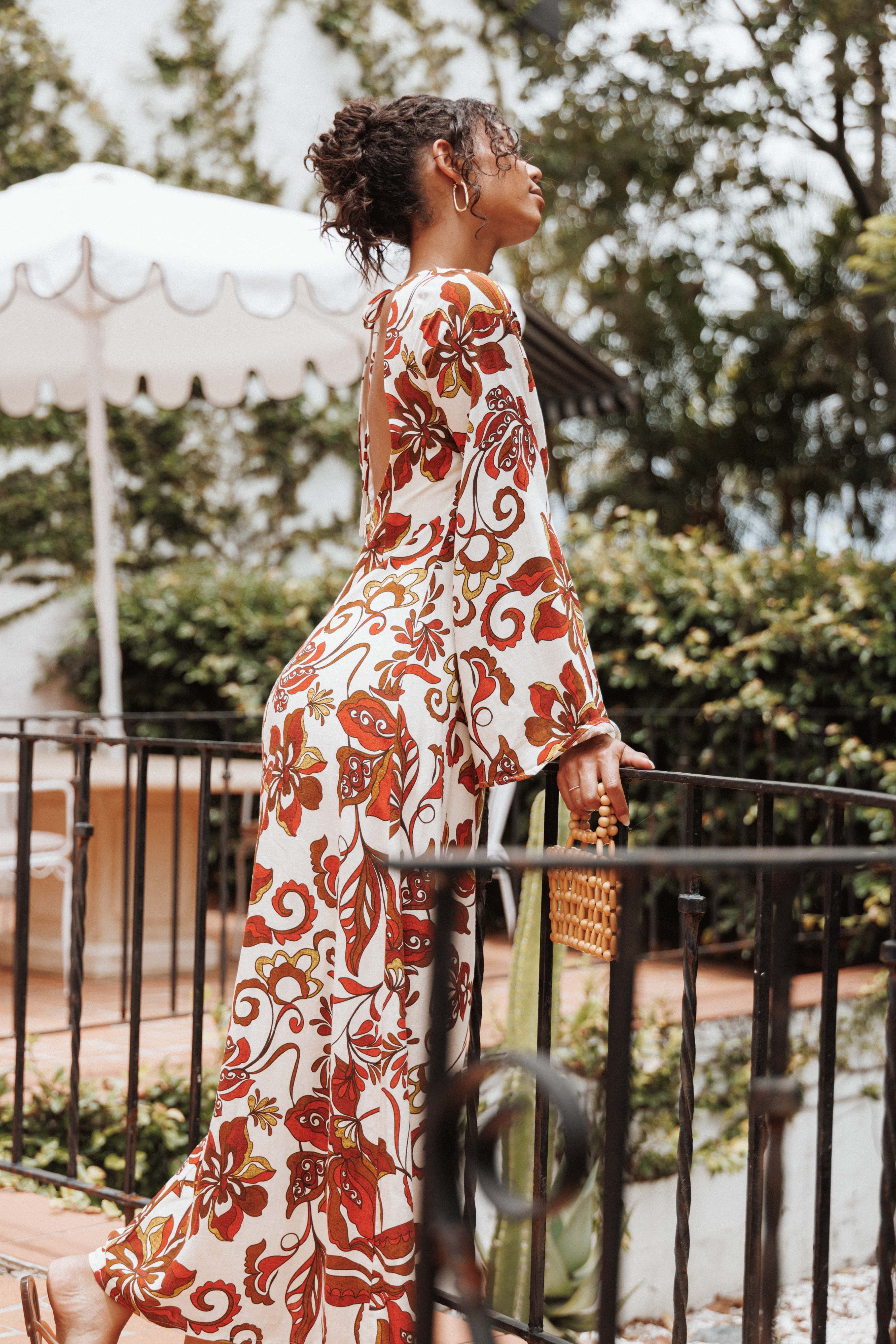 Inala Maxi Dress - Brown Floral