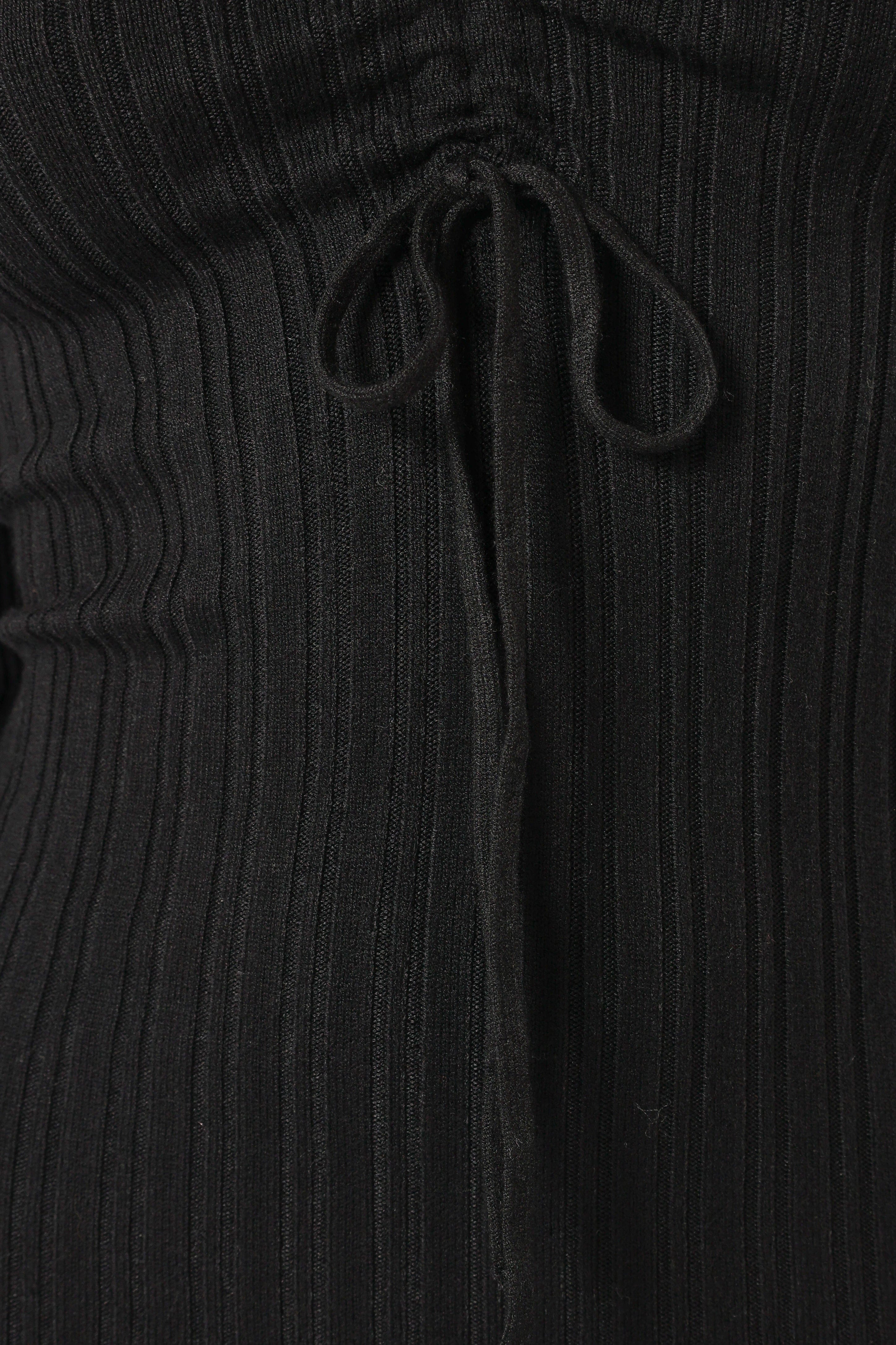 Irene Long Sleeve Midi Dress - Black