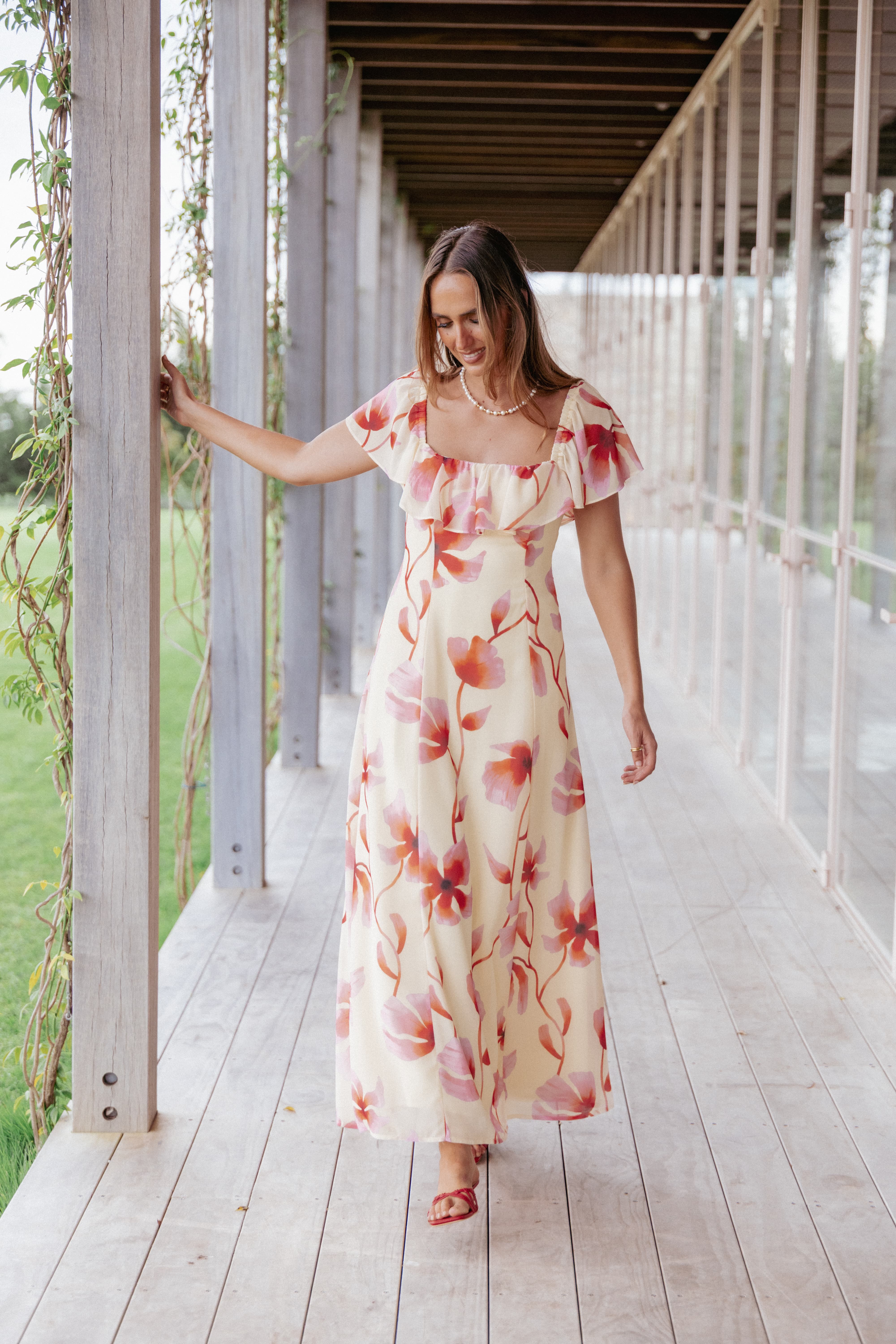 Kamie Maxi Dress - Pink Floral